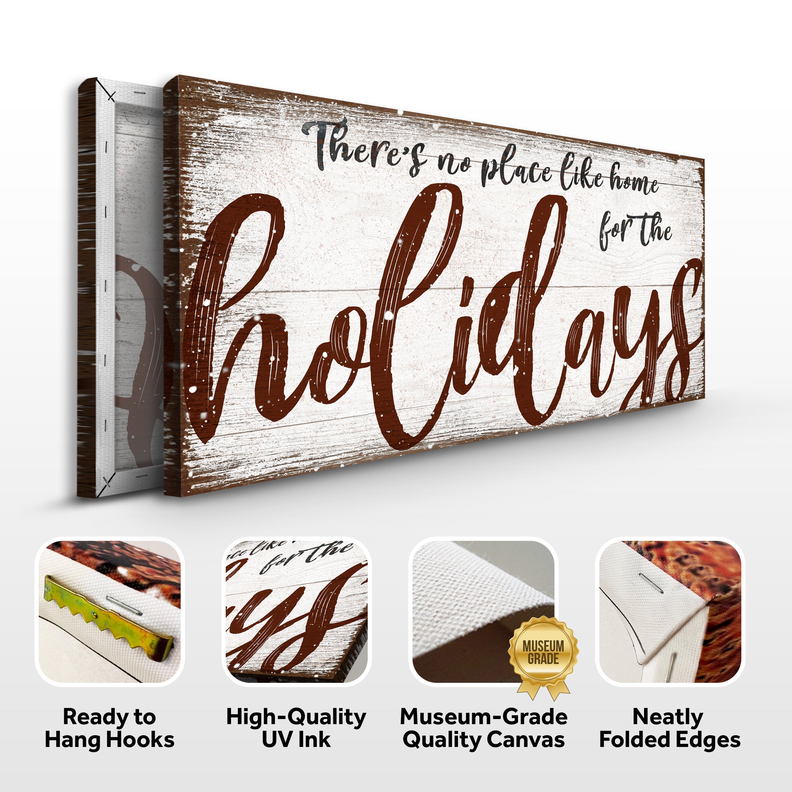 There's No Place Like Home for The Holidays Christmas Sign on sale at MyriadMart