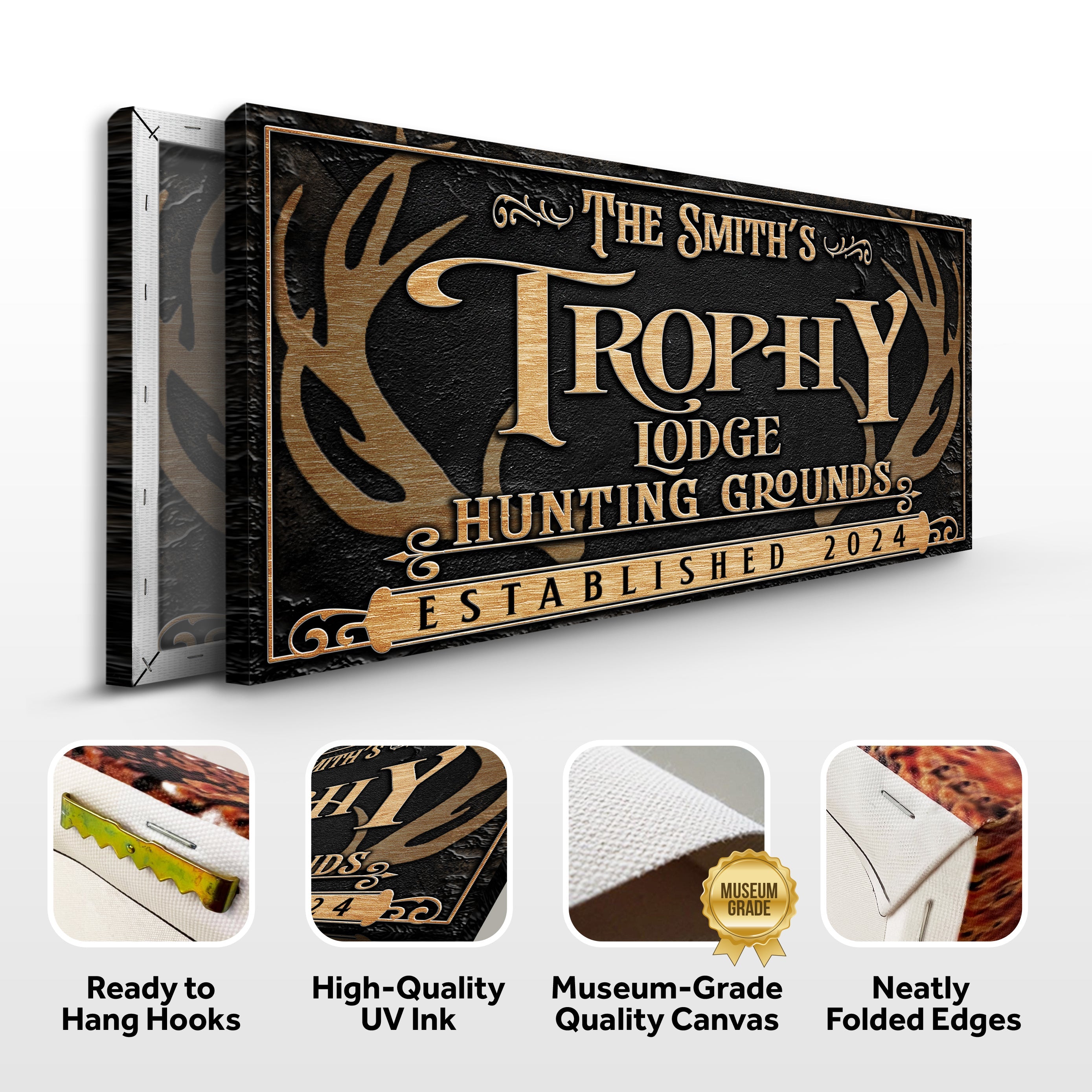 Personalized Family Antler Sign III on sale at MyriadMart