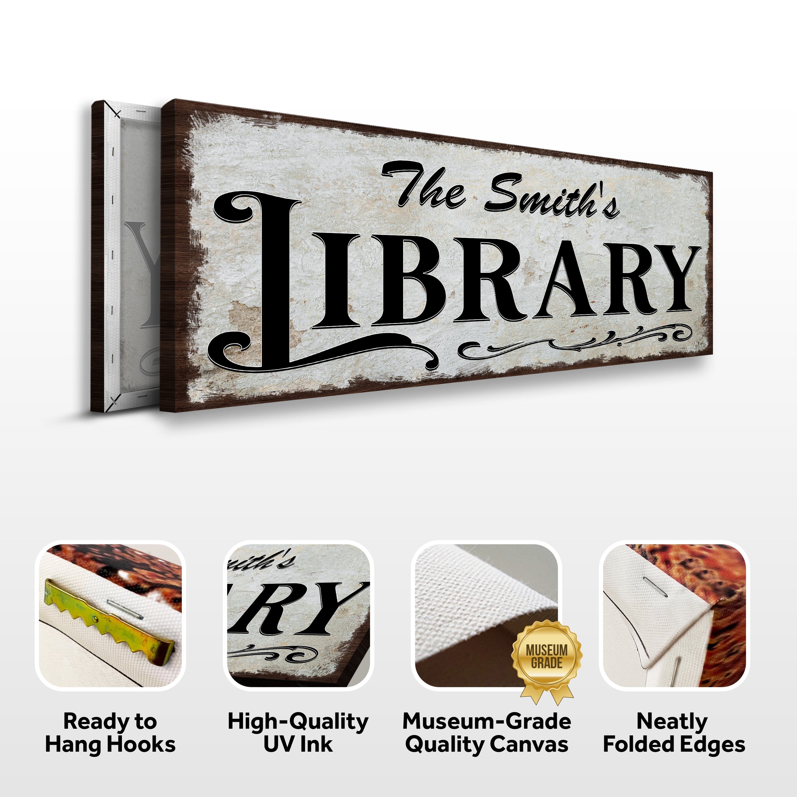Personalized Library Sign III on sale at MyriadMart
