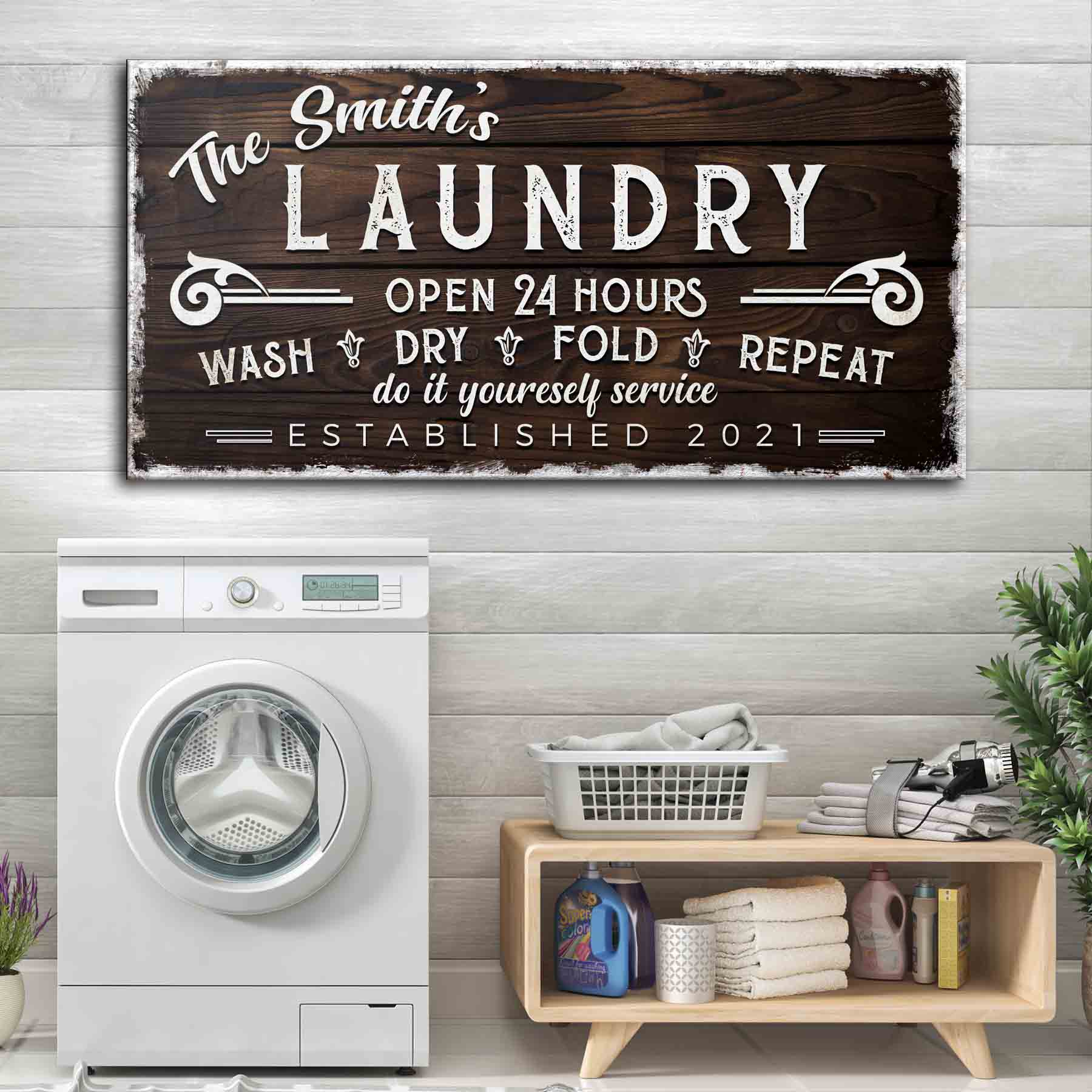 Personalized Laundry Room Sign III on sale at MyriadMart