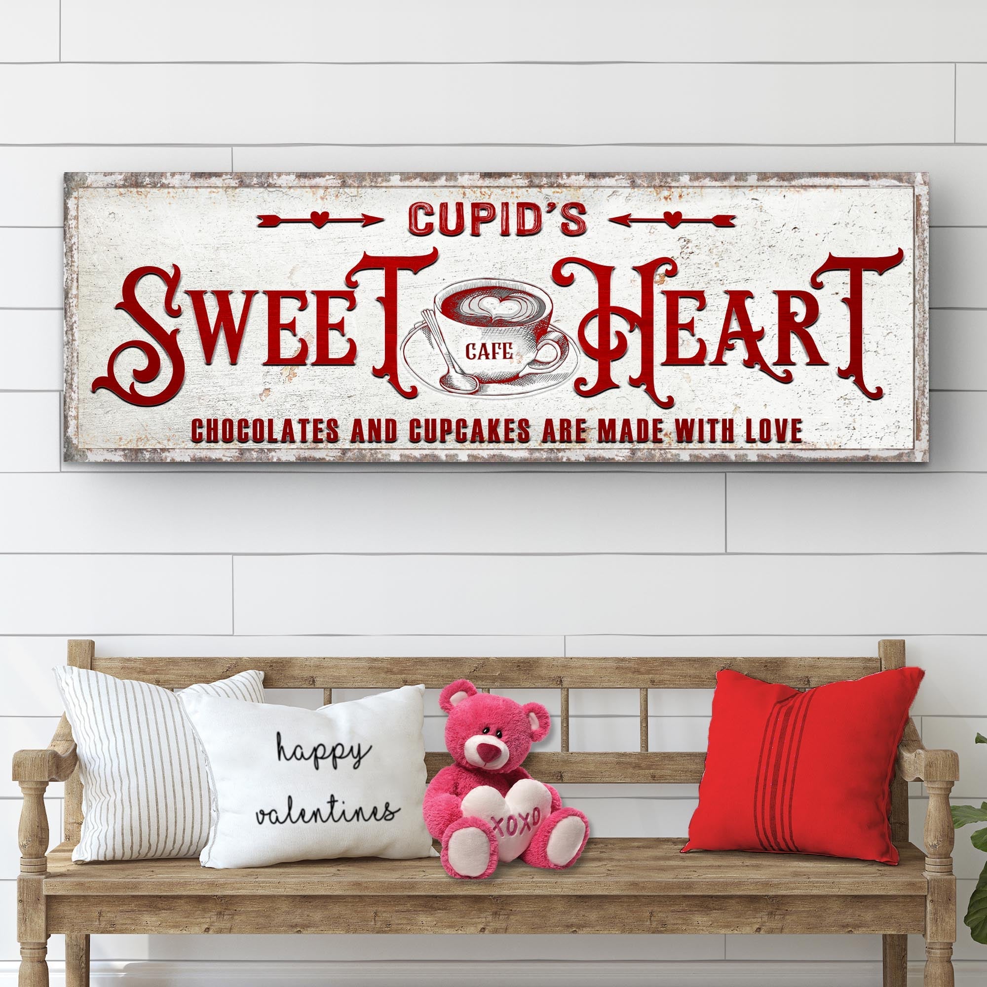 Rustic Cupid's Sweetheart Vintage Sign on sale at MyriadMart