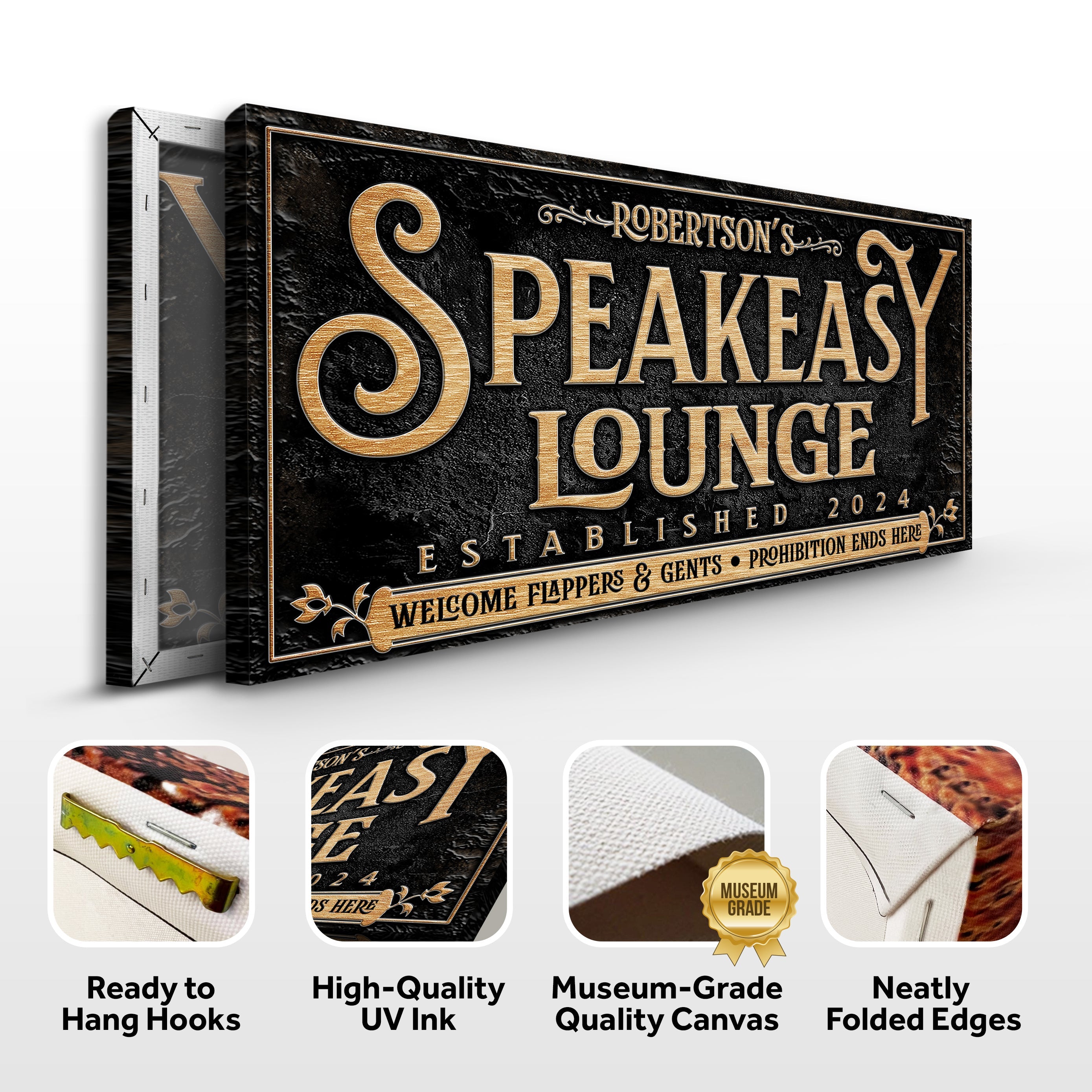 Speakeasy Personalized Bar Sign II on sale at MyriadMart