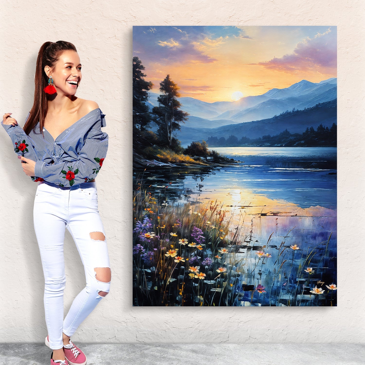 Canvas Print: "Sunset Journey" on sale at MyriadMart