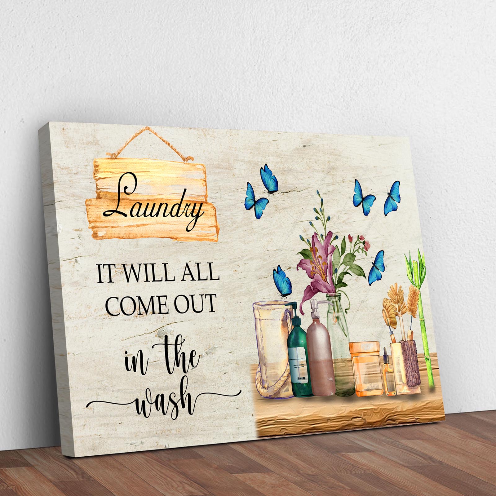 It Will All Come Out In The Wash Laundry Sign on sale at MyriadMart