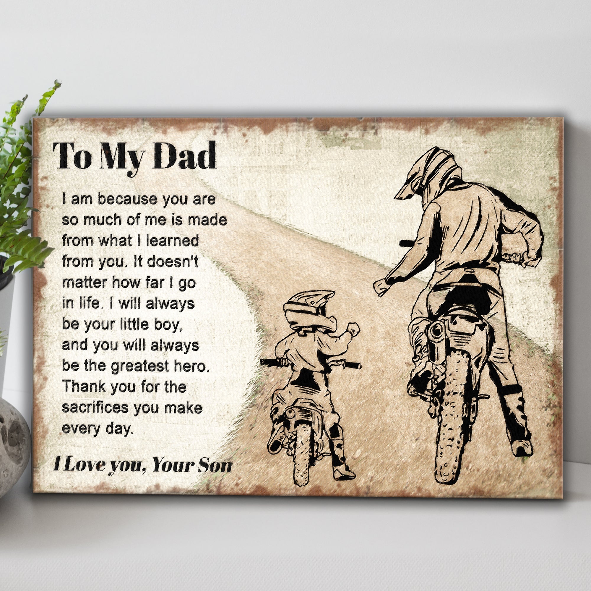 You Will Always Be The Greatest Hero Happy Father's Day Sign on sale at MyriadMart