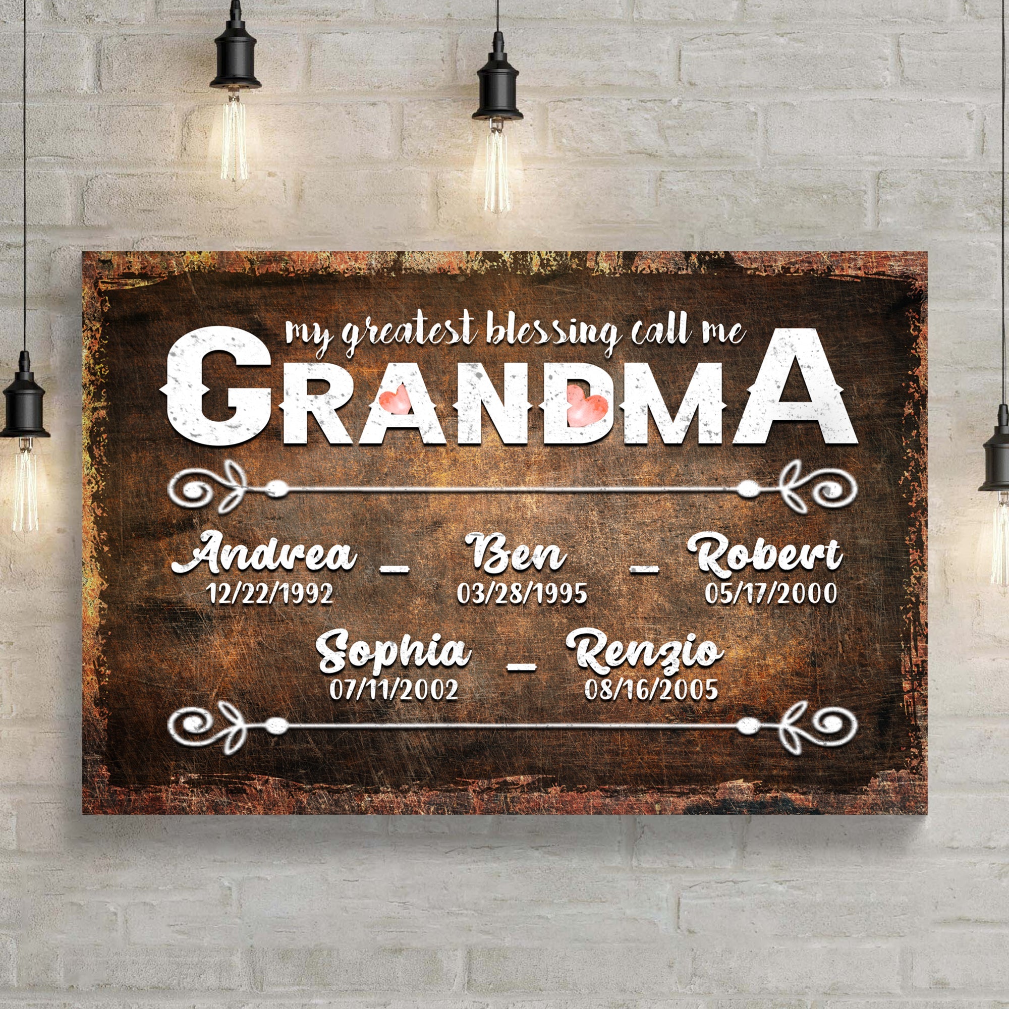My Greatest Blessing Call Me Grandma Happy Mother's Day Sign II on sale at MyriadMart