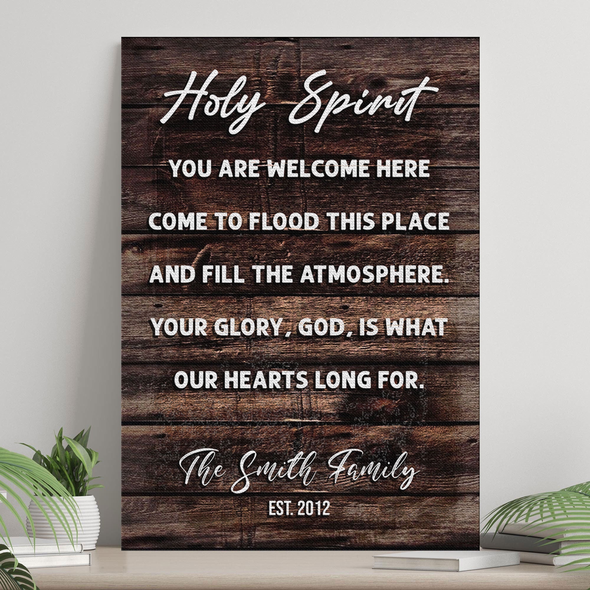 Holy Spirit You Are Welcome Here Sign on sale at MyriadMart