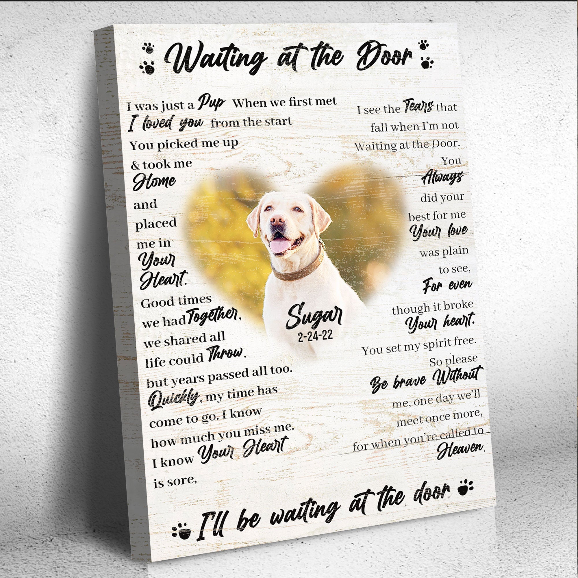 Pet Waiting At The Door Sign on sale at MyriadMart