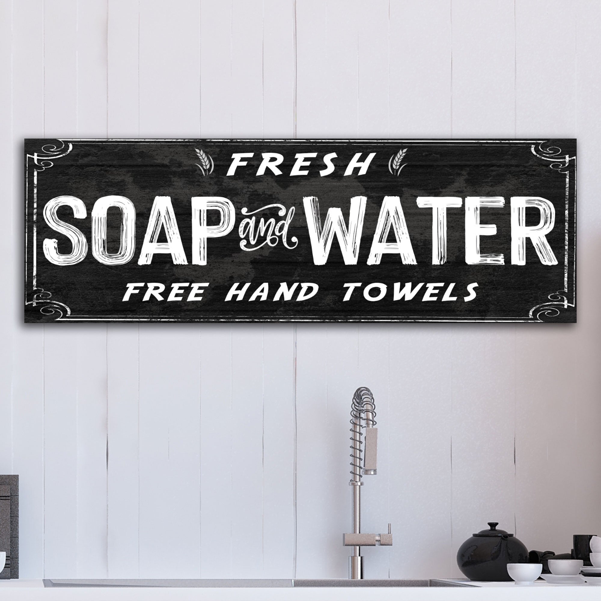 Fresh Soap And Water Bathroom Sign on sale at MyriadMart