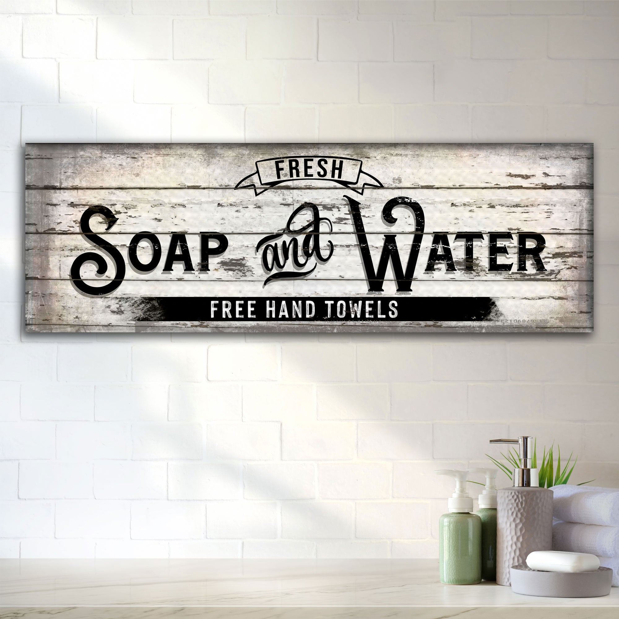 Fresh Soap And Water Family Bathroom Sign on sale at MyriadMart