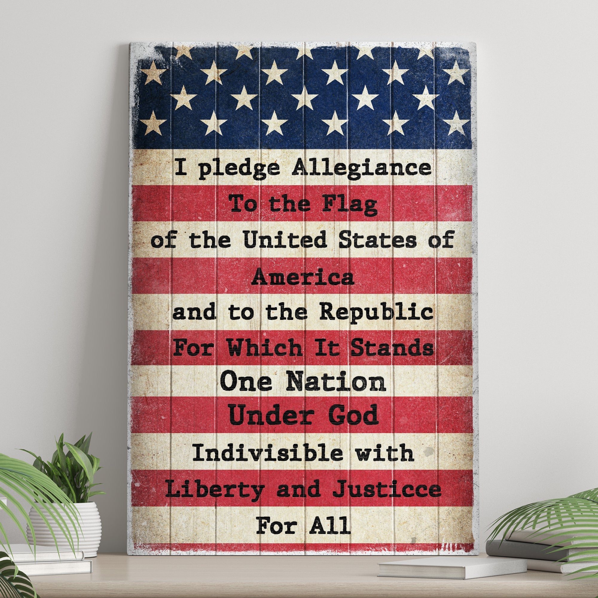 America Pledge Allegiance Sign on sale at MyriadMart