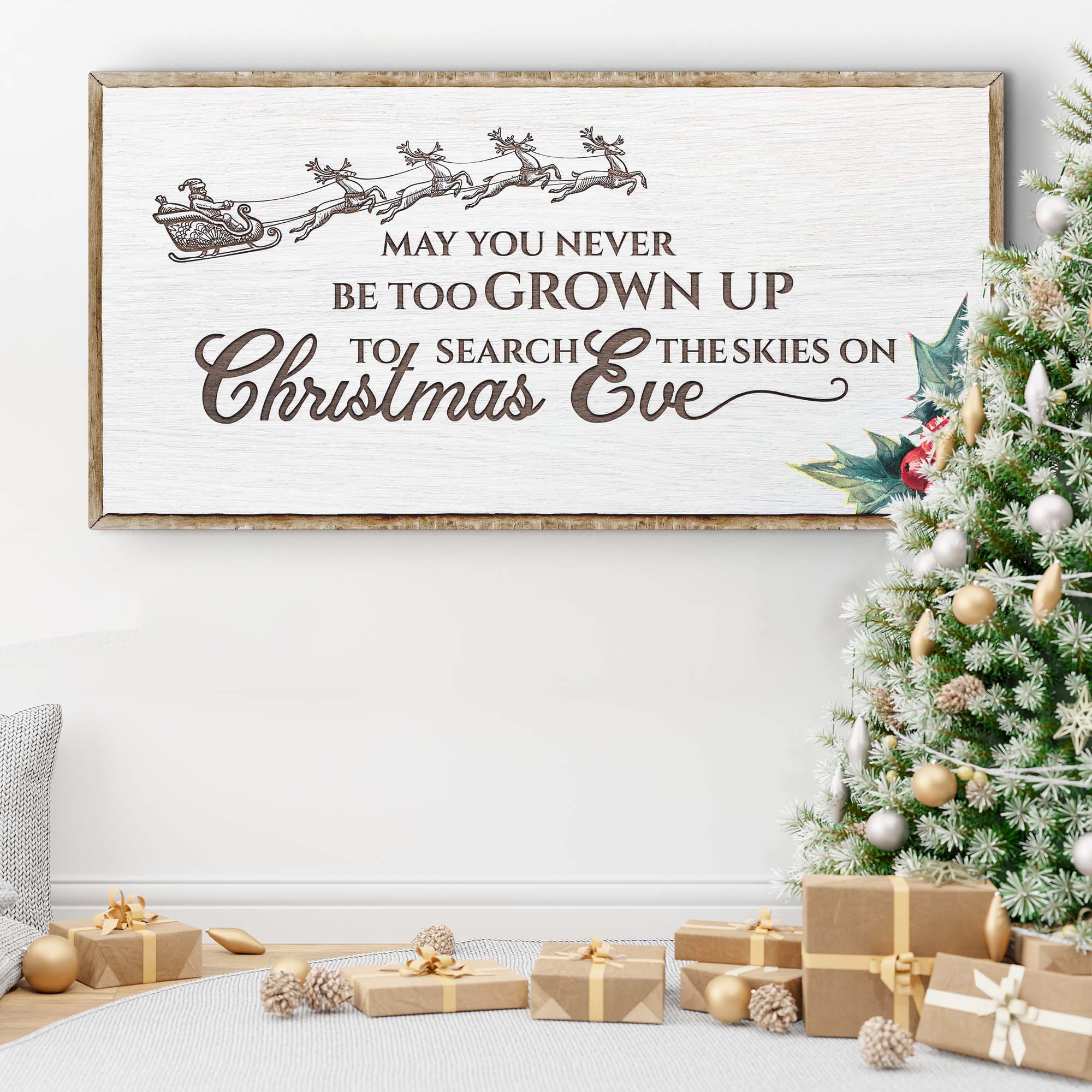 Christmas Eve Farmhouse Sign on sale at MyriadMart