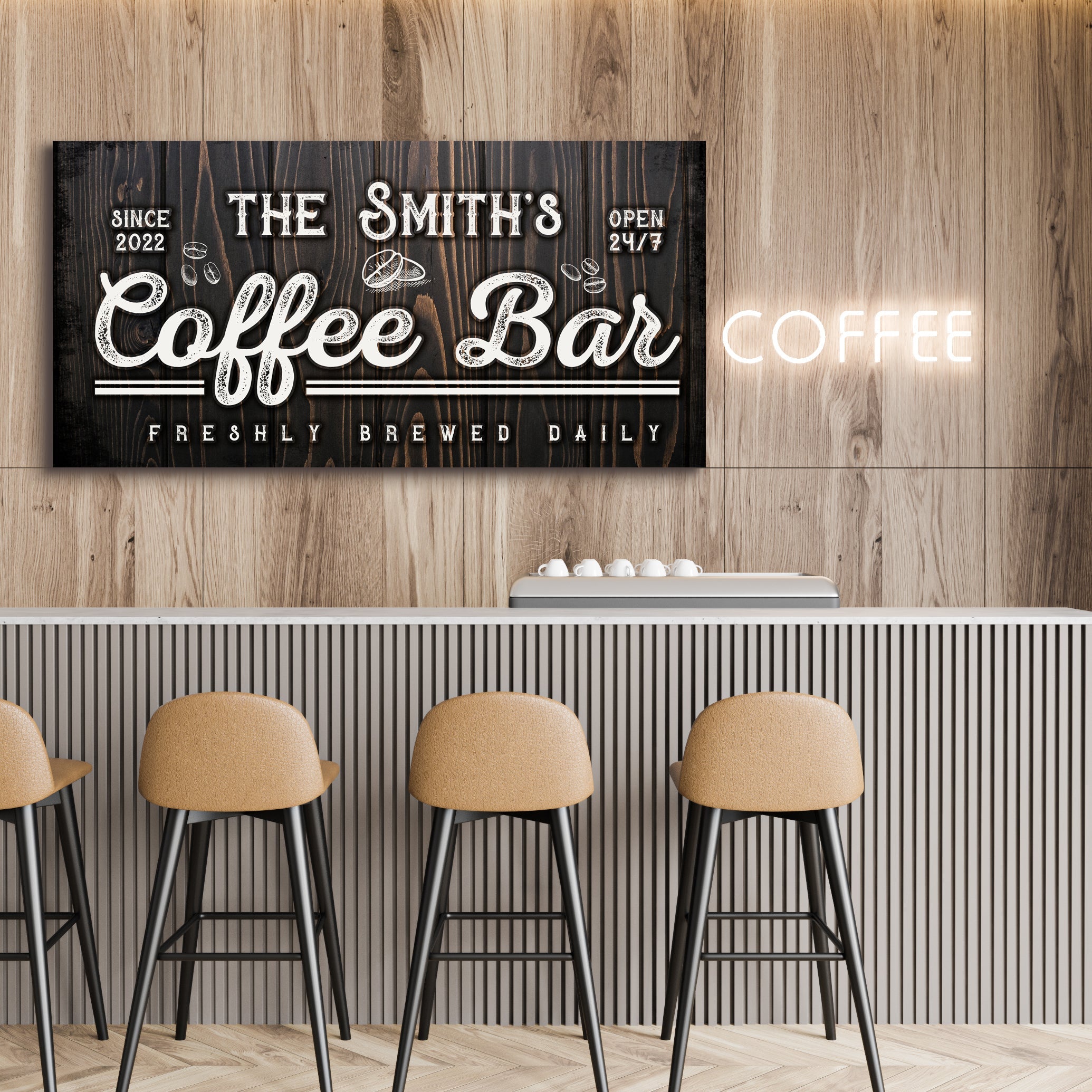 Family Coffee Bar Sign on sale at MyriadMart