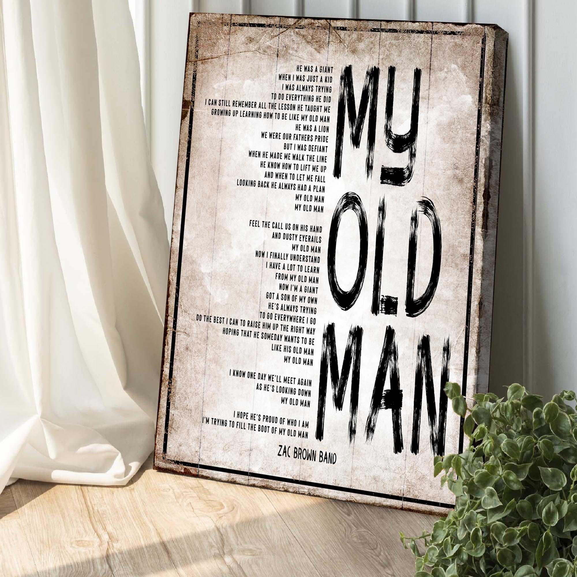 My Old Man, Happy Father's Day Sign on sale at MyriadMart