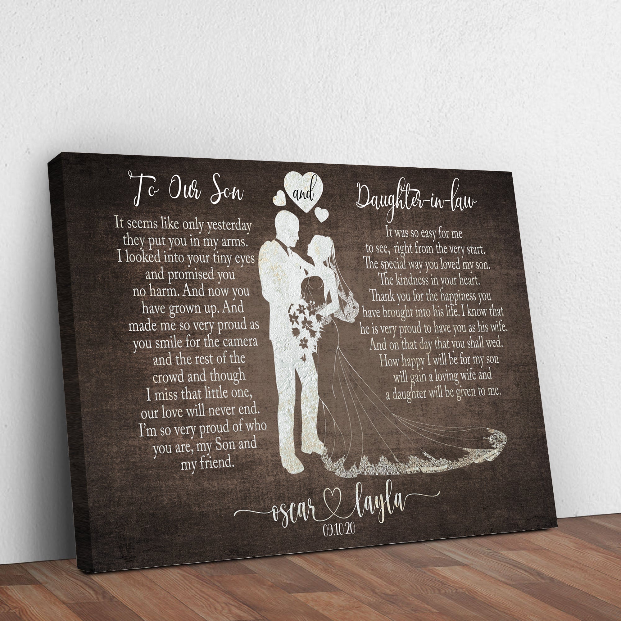 To My Son and Daughter In Law Sign on sale at MyriadMart