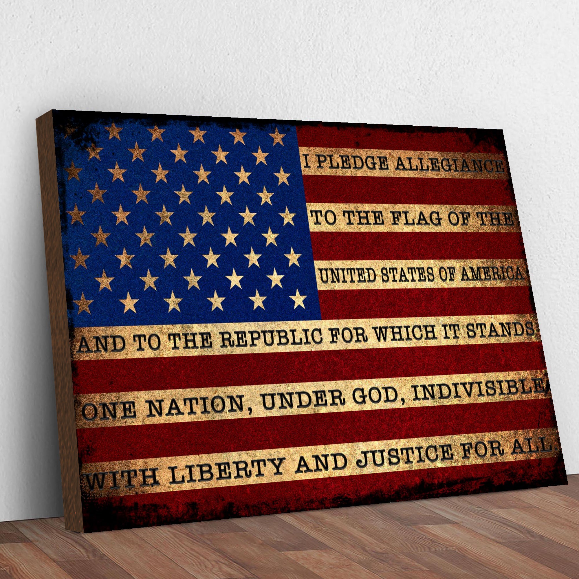 I Pledge Allegiance To The Flag Of USA Sign on sale at MyriadMart