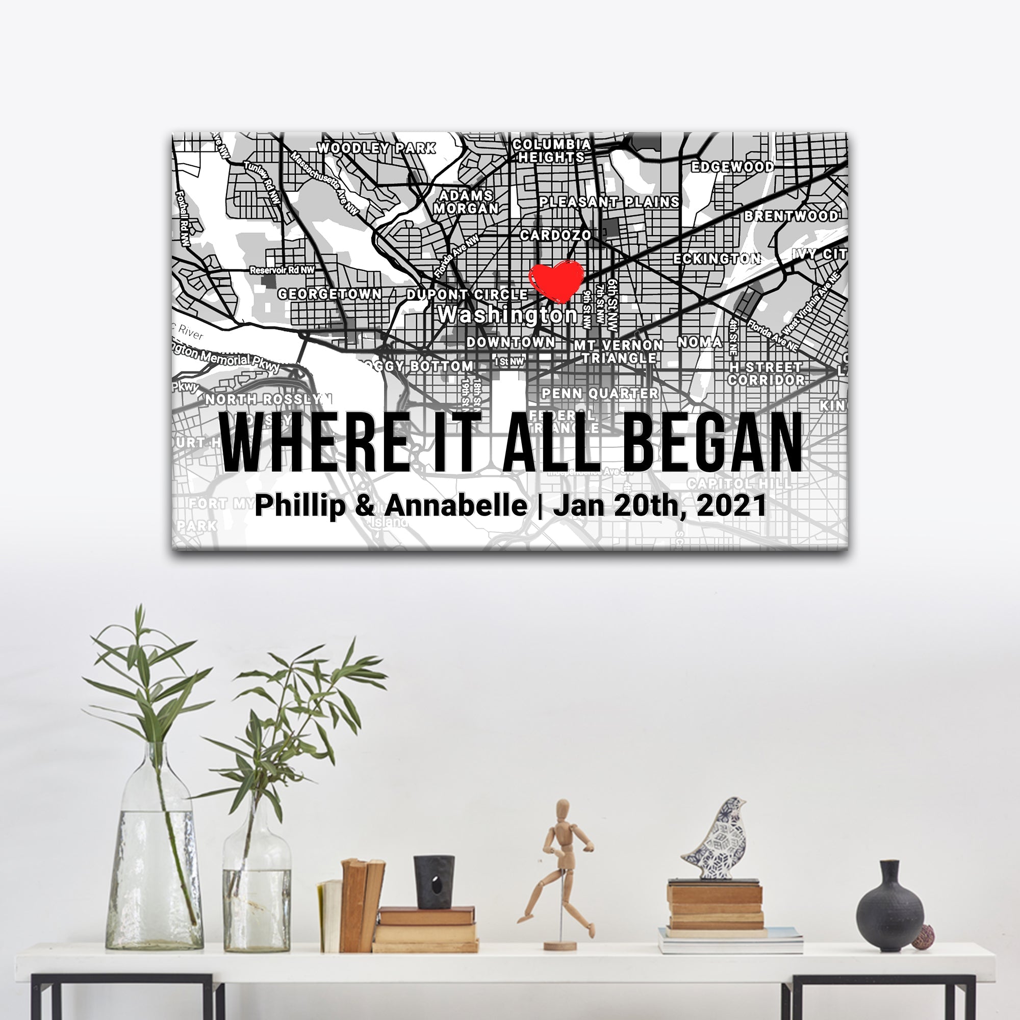 Couple Street Map Sign II on sale at MyriadMart