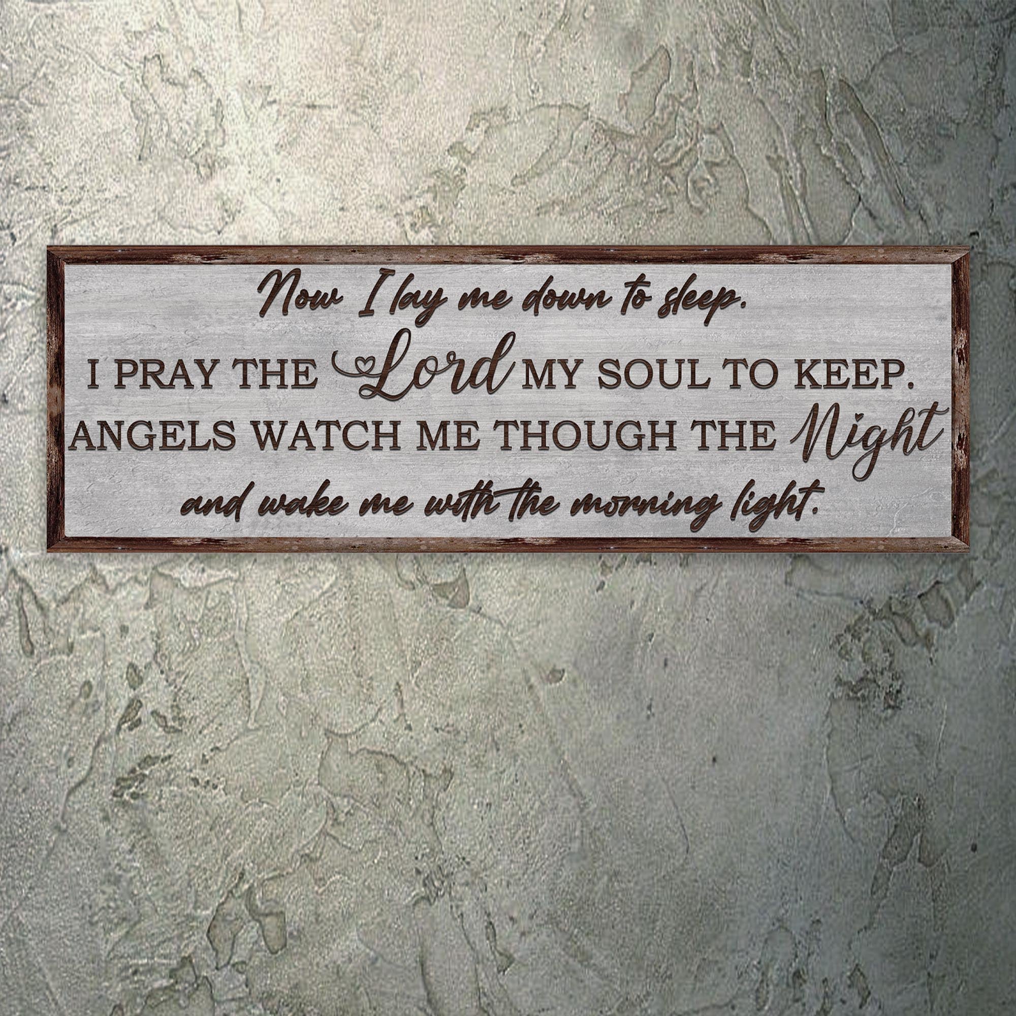 Now I Lay Me Down To Sleep Sign on sale at MyriadMart