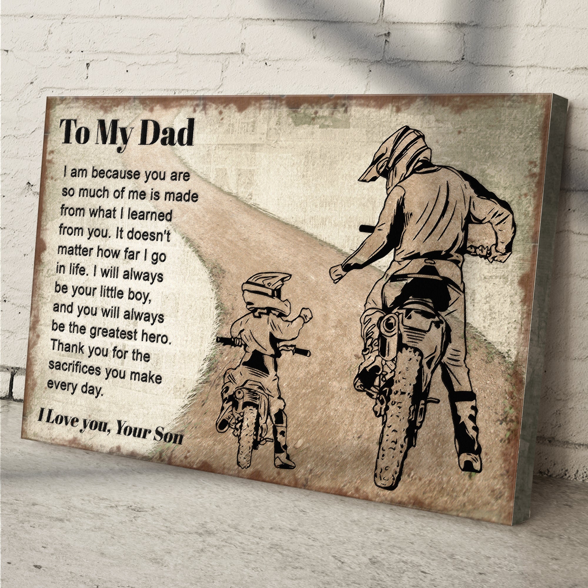 You Will Always Be The Greatest Hero Happy Father's Day Sign on sale at MyriadMart