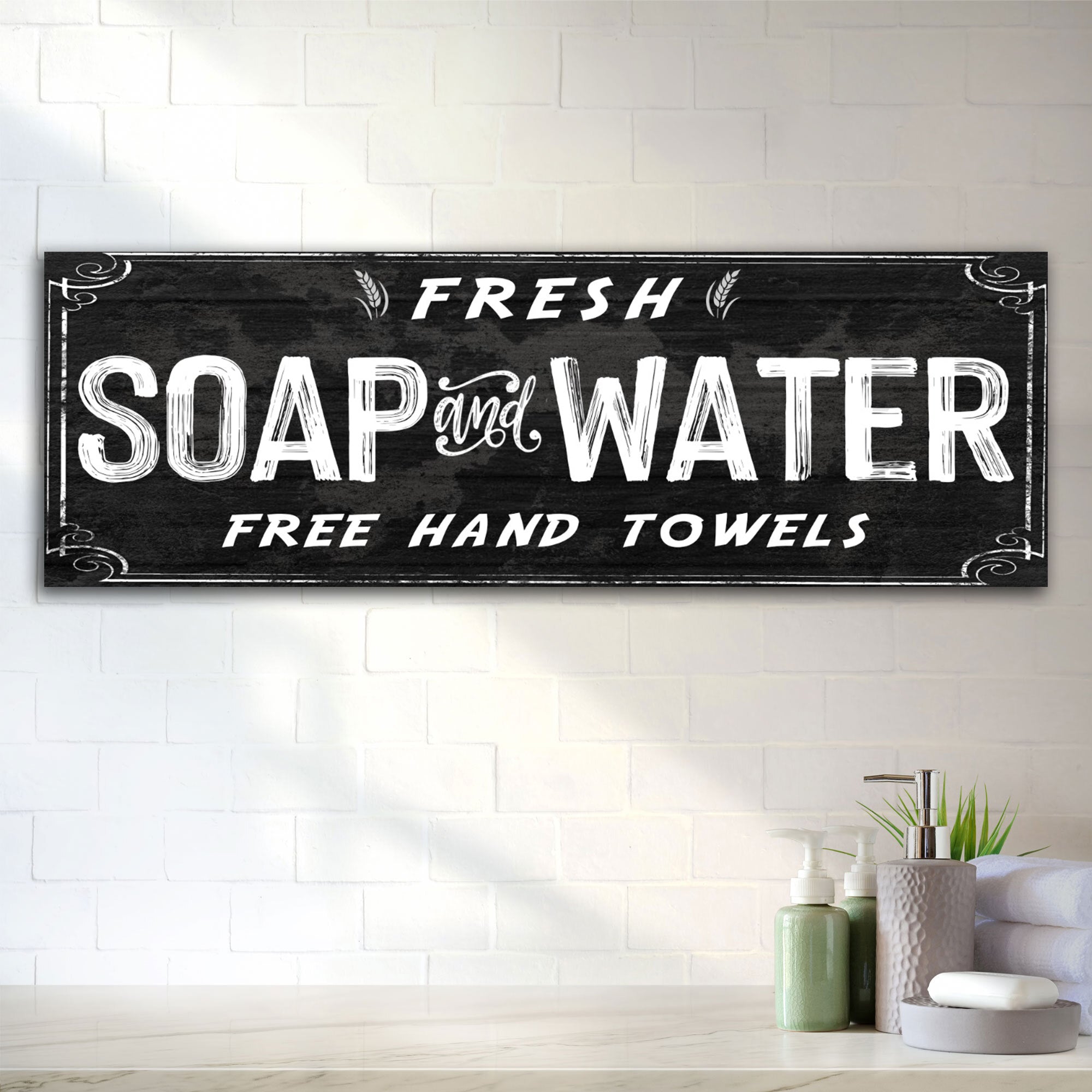 Fresh Soap And Water Bathroom Sign on sale at MyriadMart
