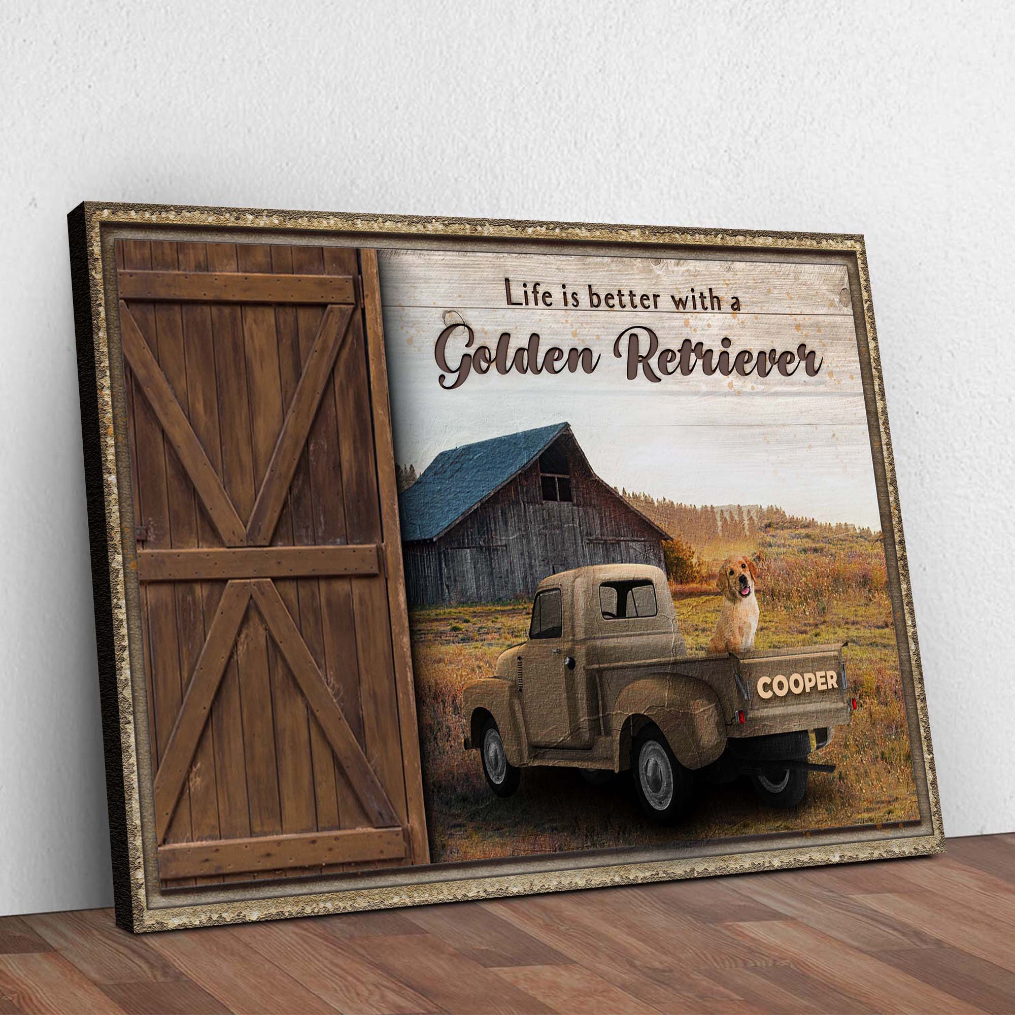 Life Is Better With A Golden Retriever Sign II on sale at MyriadMart