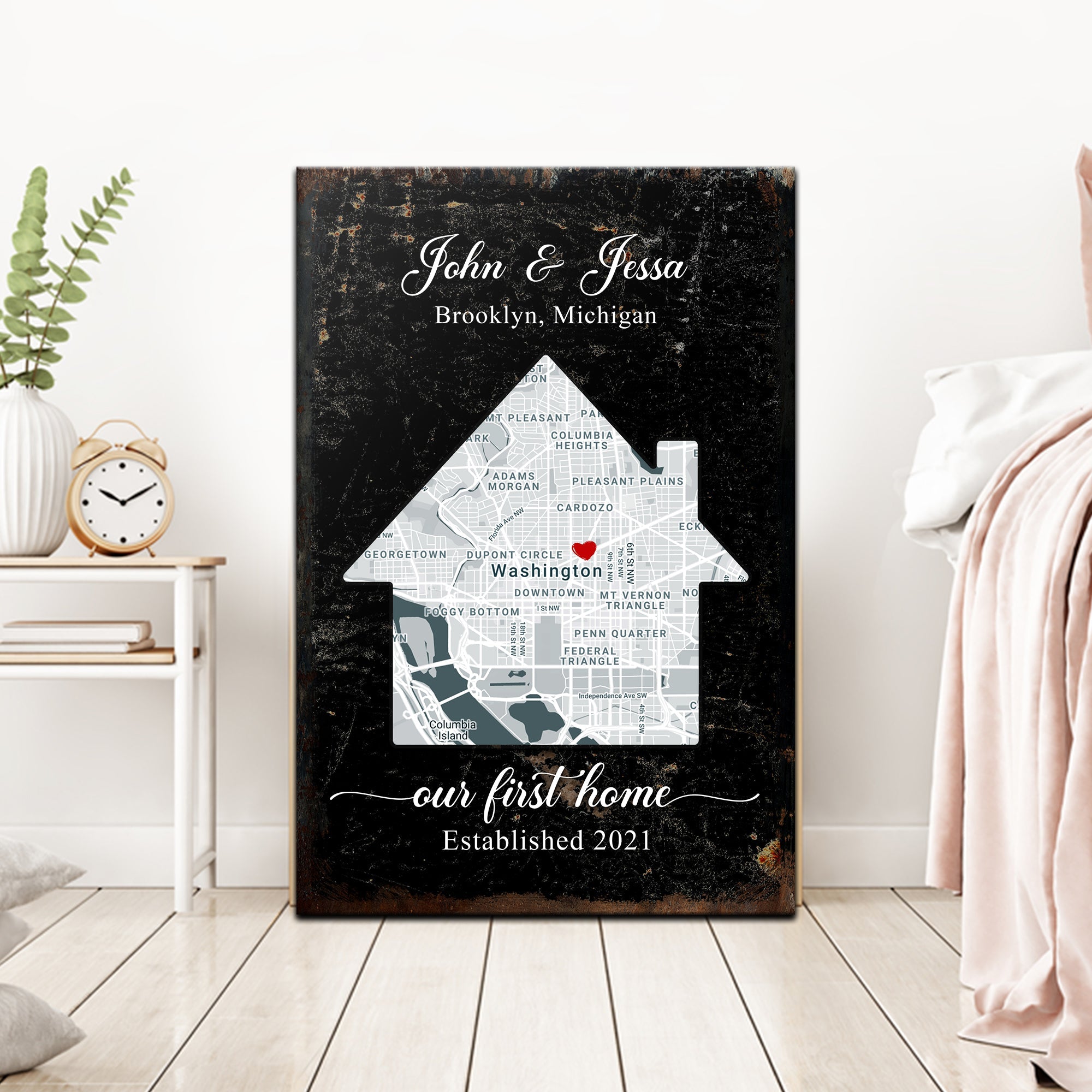 Home Map Sign on sale at MyriadMart