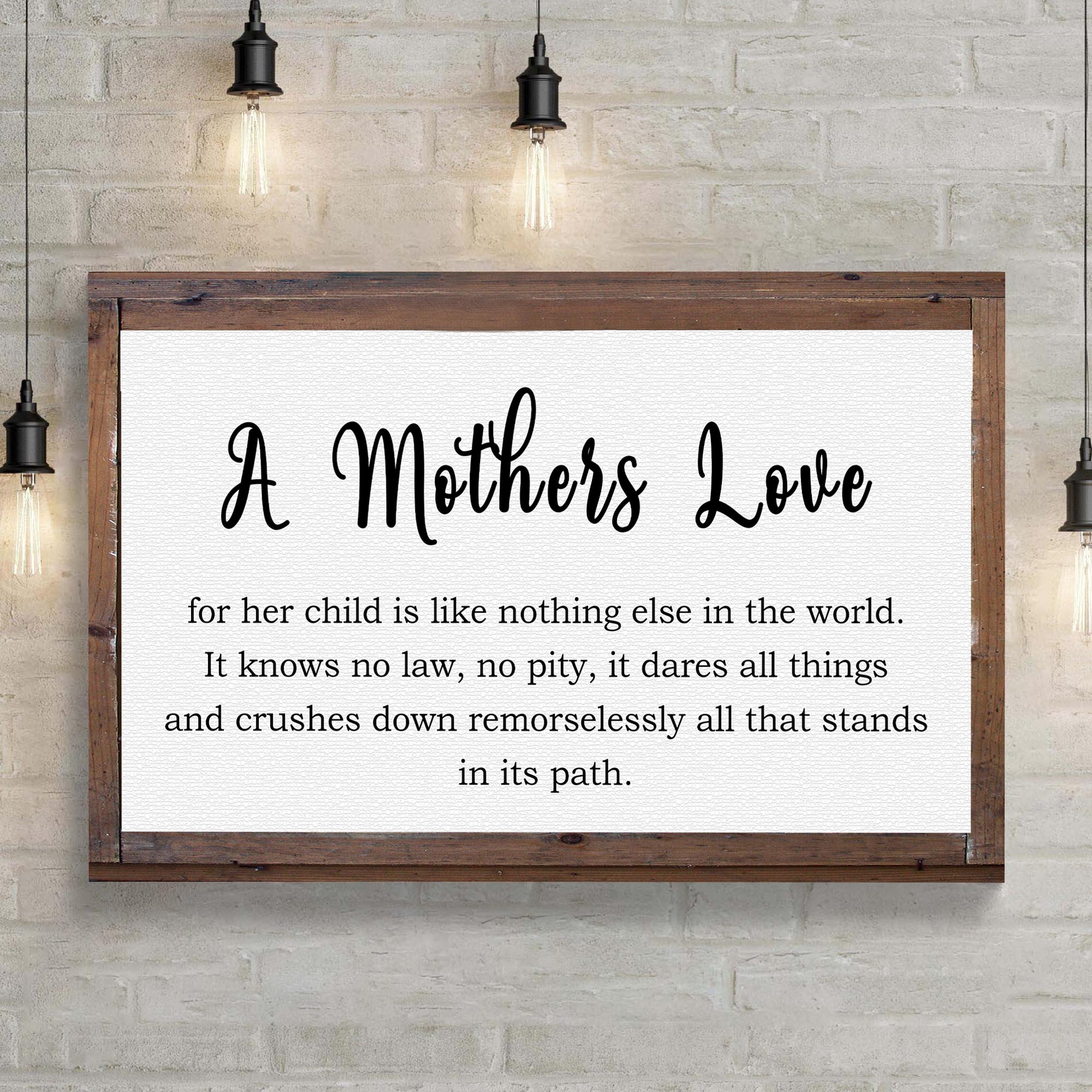A Mother's Love For Her Child Sign on sale at MyriadMart