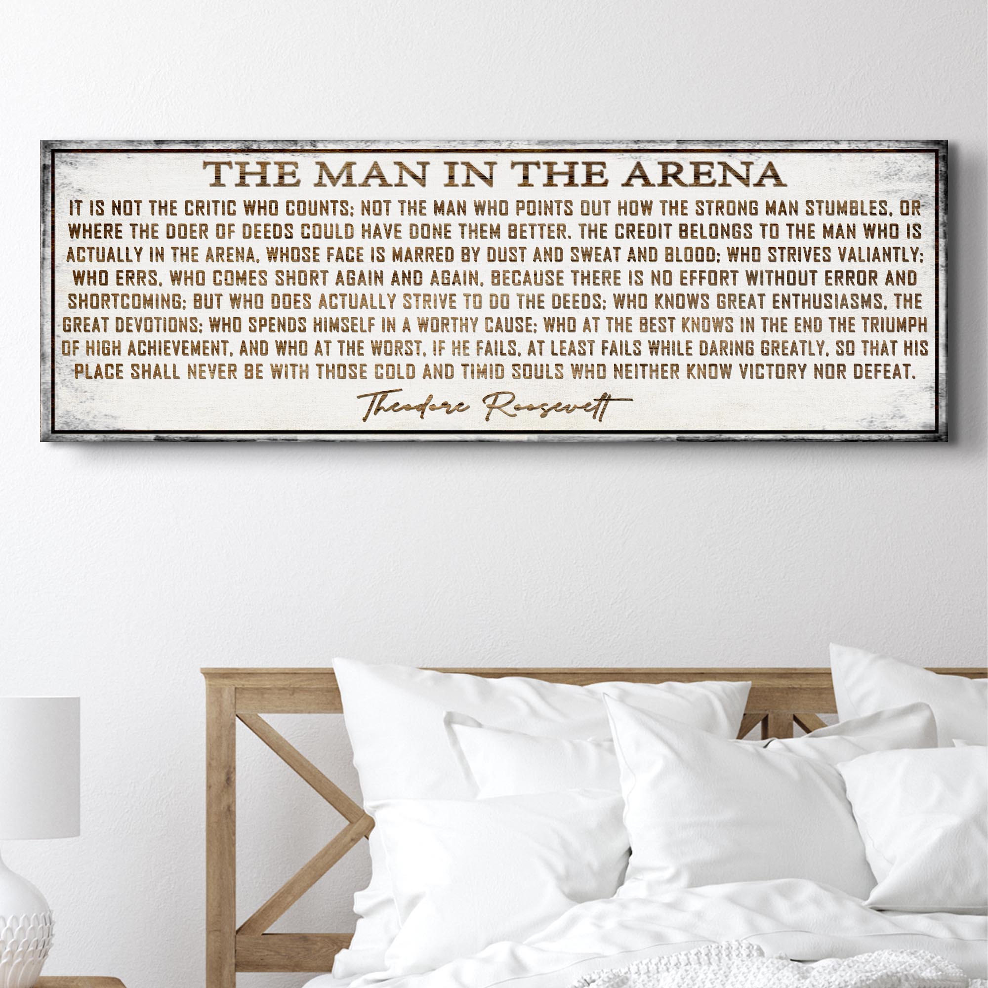 The Man In The Arena Sign VI on sale at MyriadMart