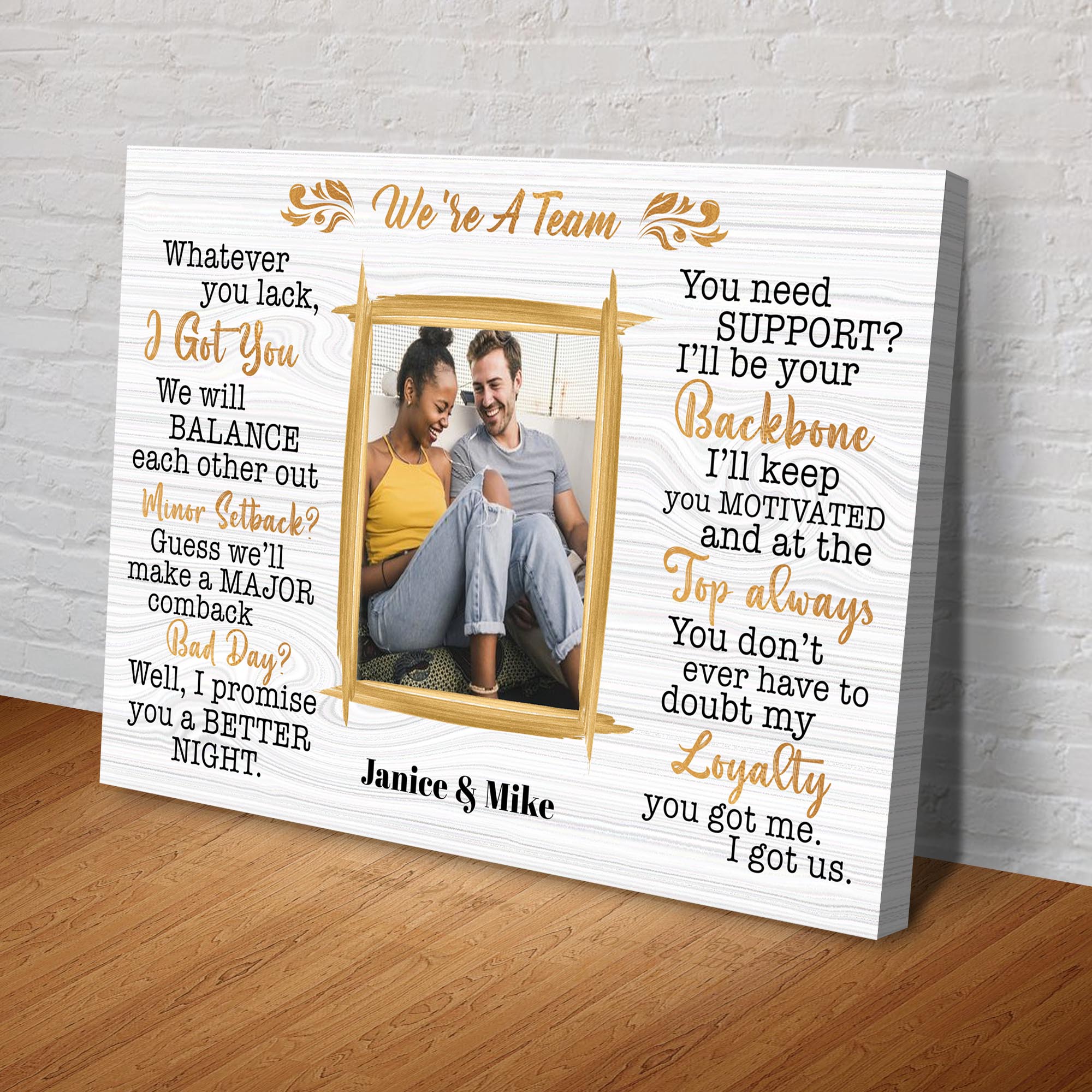 We're A Team Couple Sign IV on sale at MyriadMart