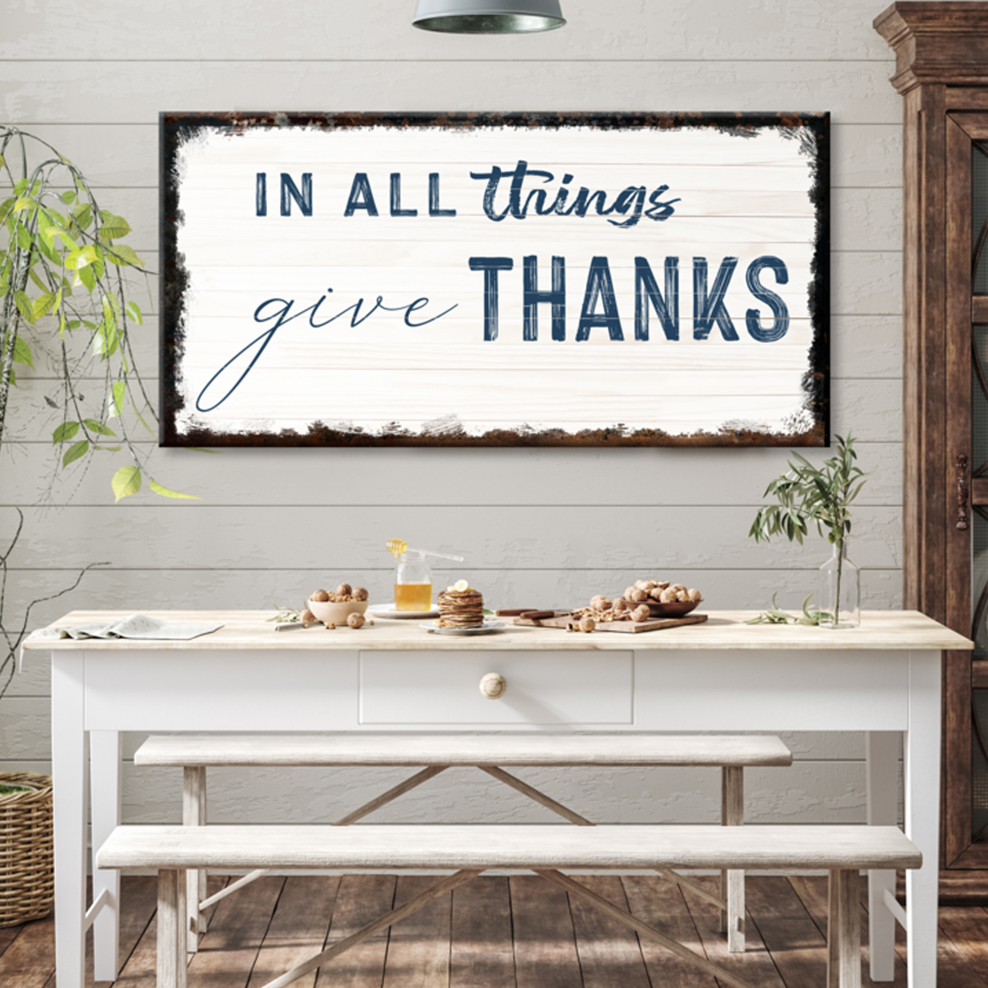 In All Things Give Thanks Sign II on sale at MyriadMart