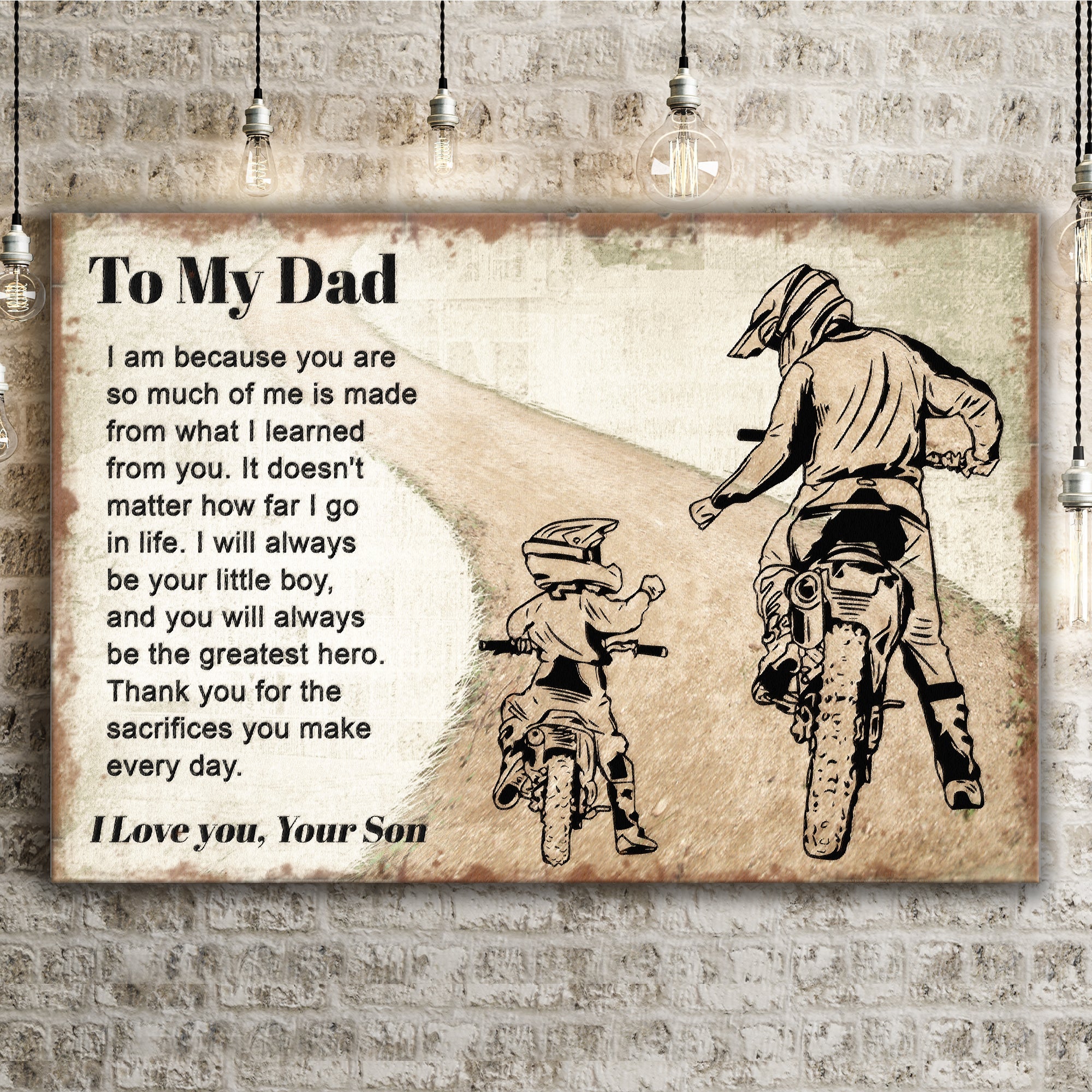 You Will Always Be The Greatest Hero Happy Father's Day Sign on sale at MyriadMart