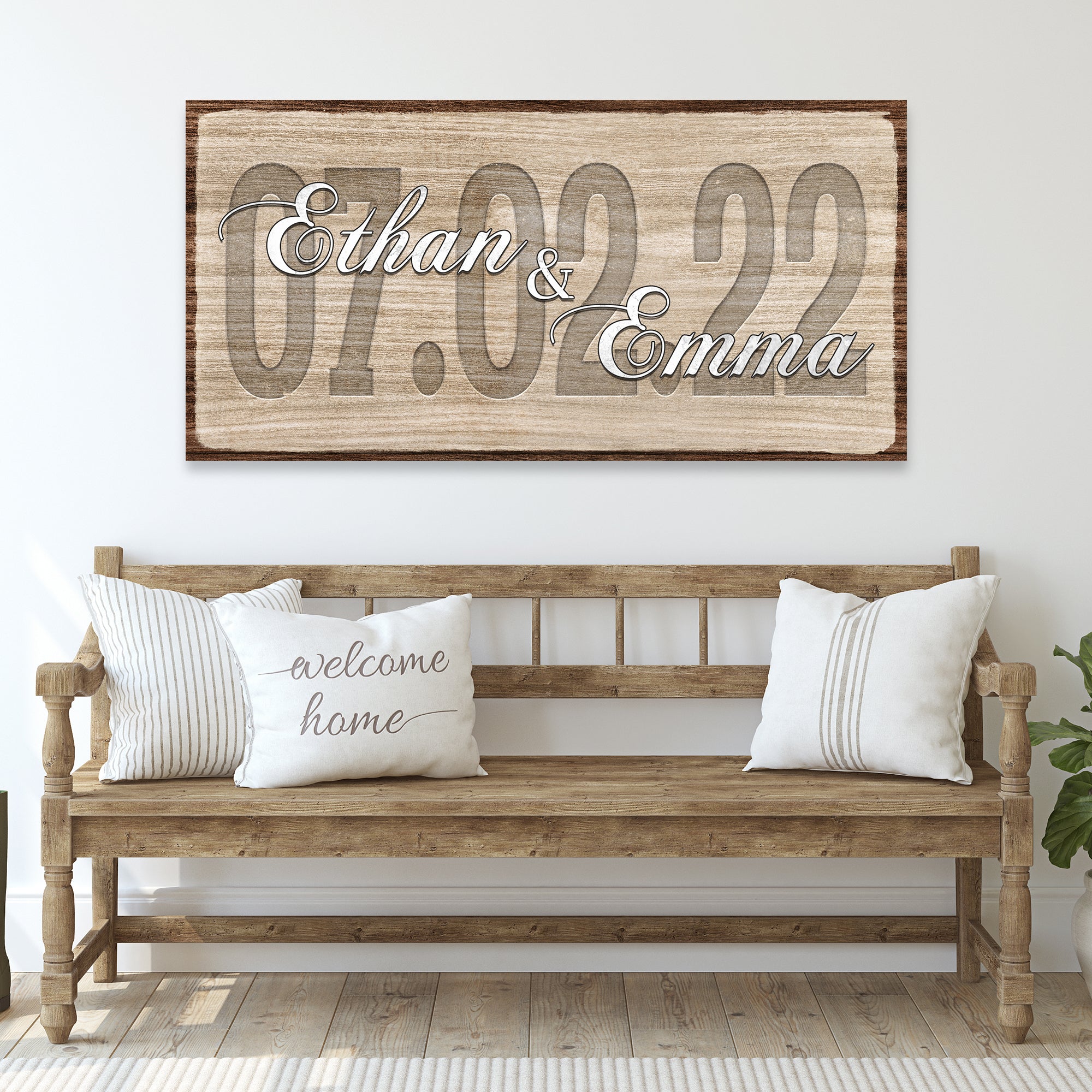 Couple Wedding Date Sign on sale at MyriadMart
