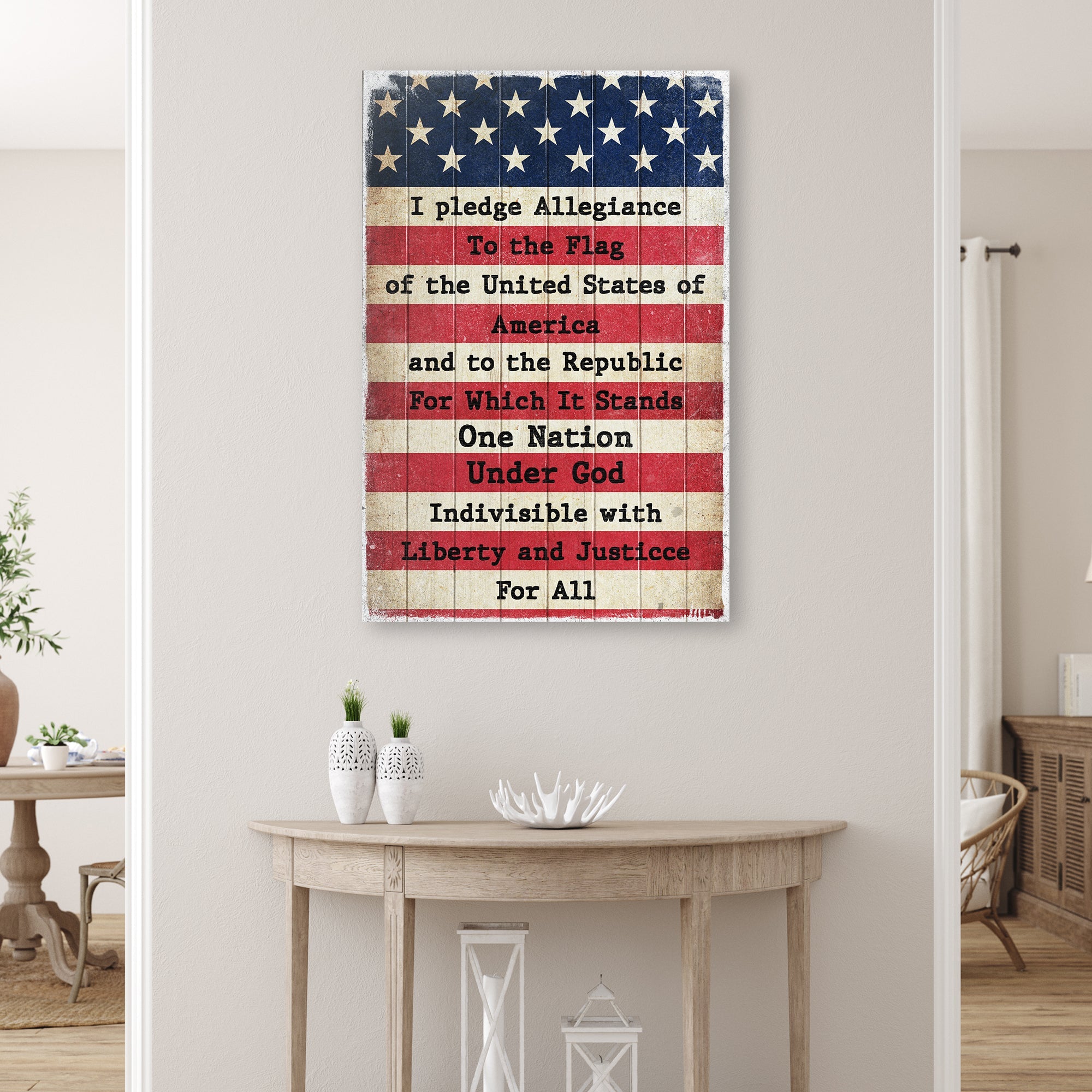 America Pledge Allegiance Sign on sale at MyriadMart