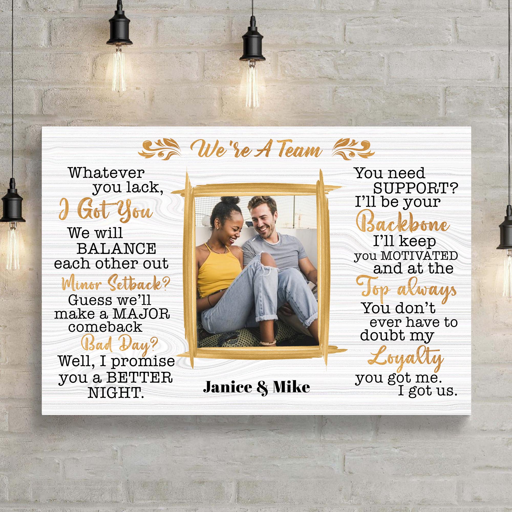 We're A Team Couple Sign IV on sale at MyriadMart