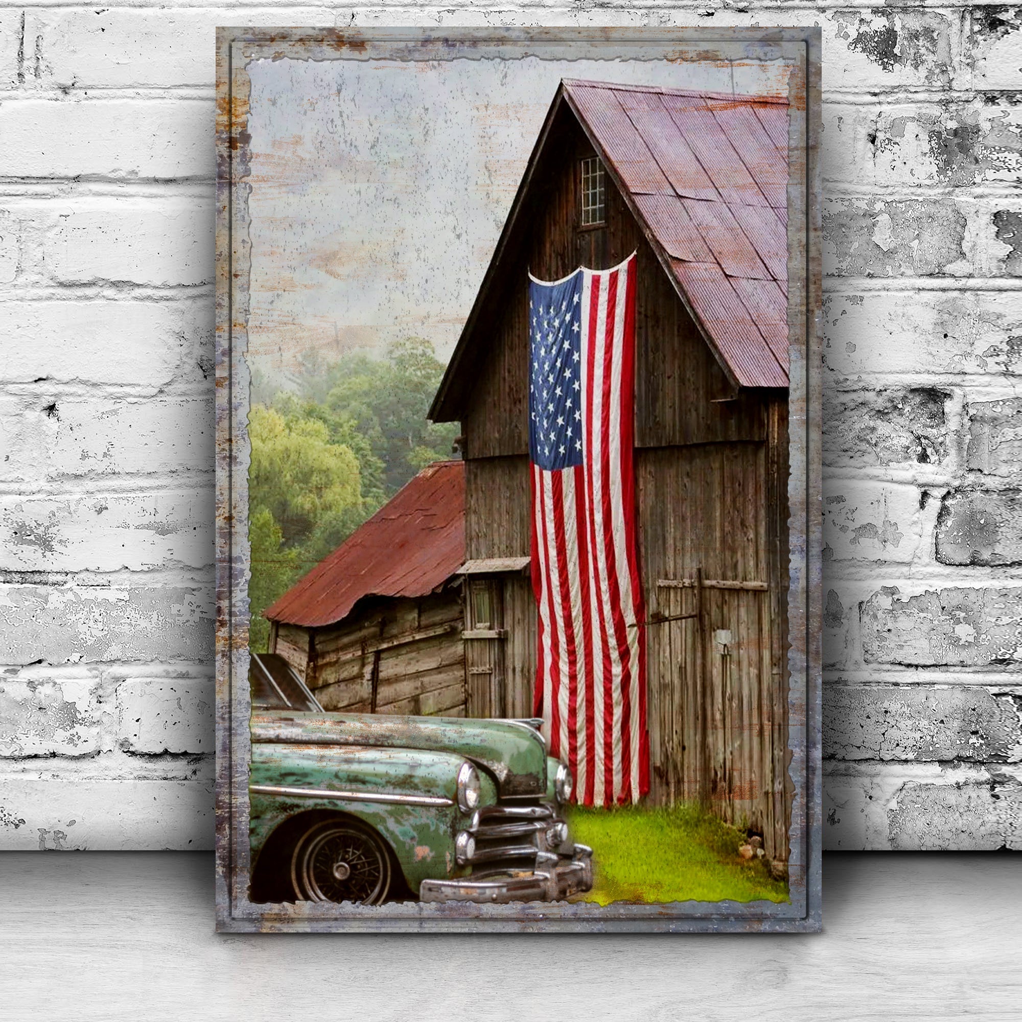 America Country Barn Canvas Wall Art on sale at MyriadMart