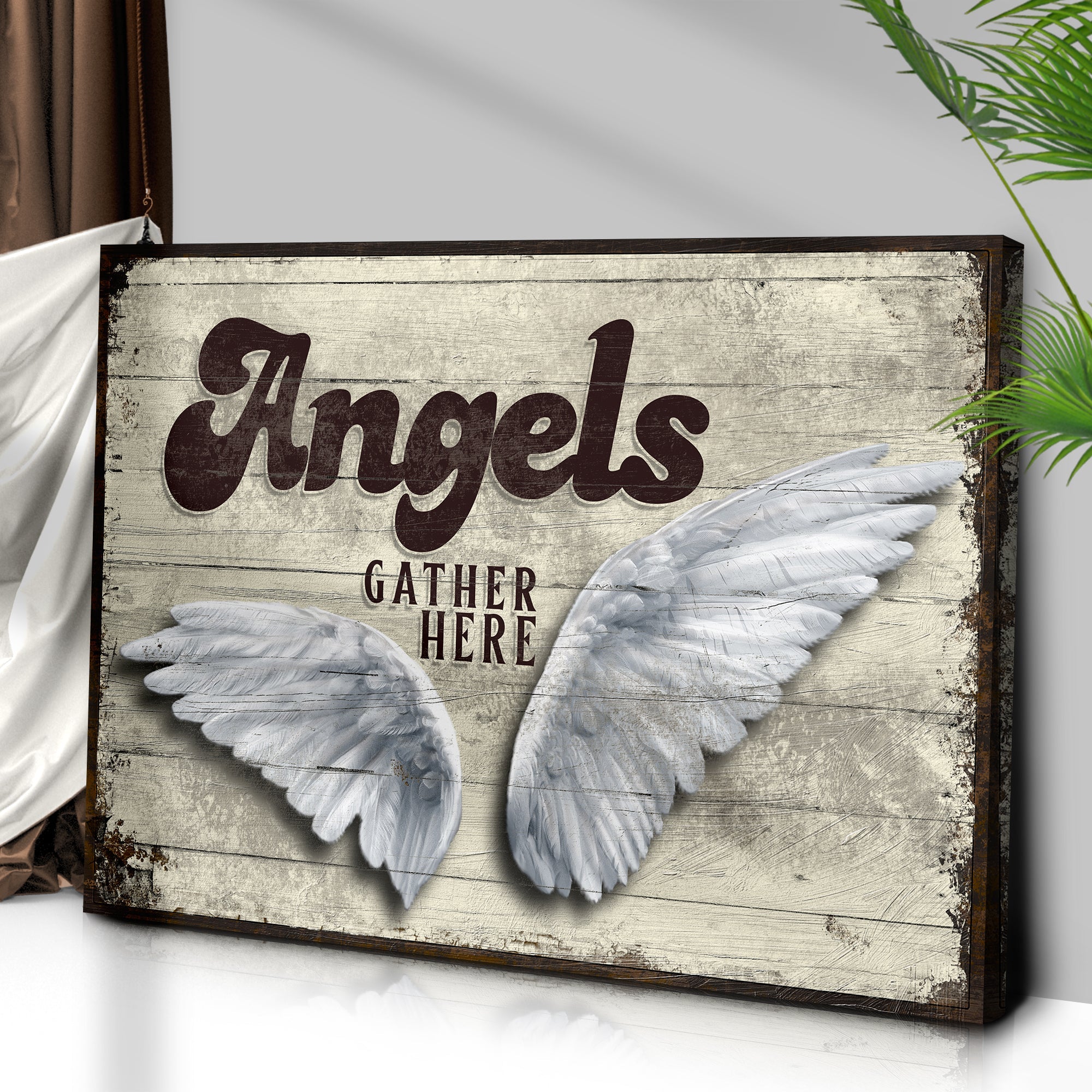 Angels Gather Here Sign II on sale at MyriadMart