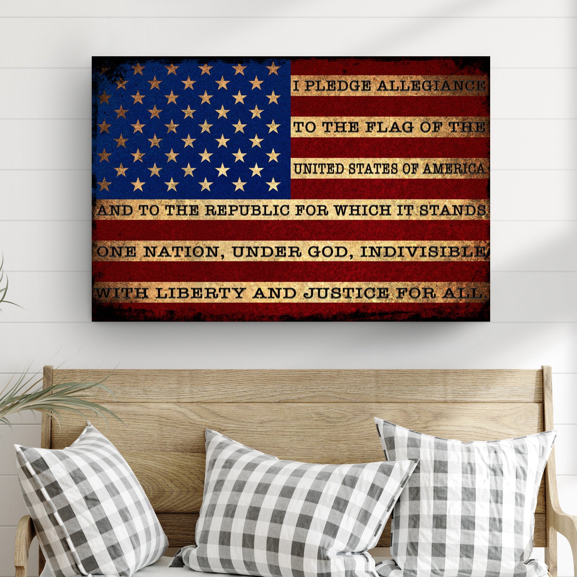 I Pledge Allegiance To The Flag Of USA Sign on sale at MyriadMart