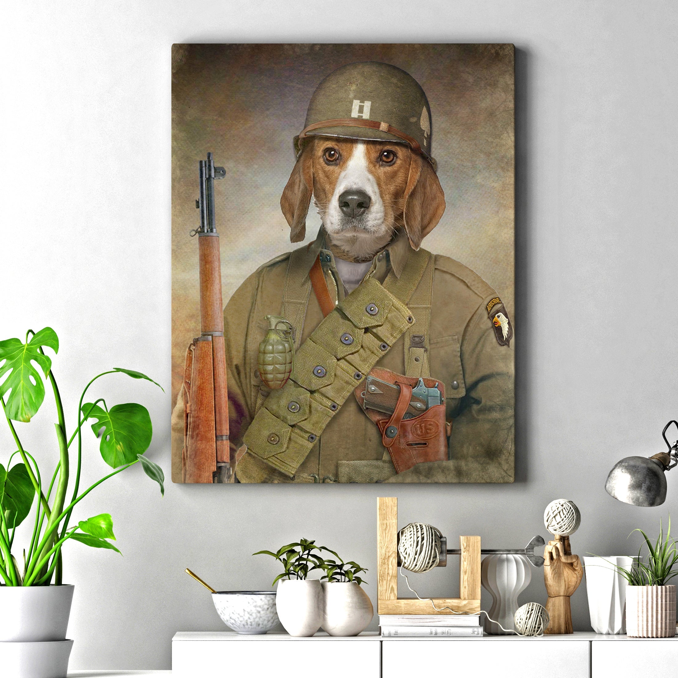Pet Beagle Military Dog Sign on sale at MyriadMart