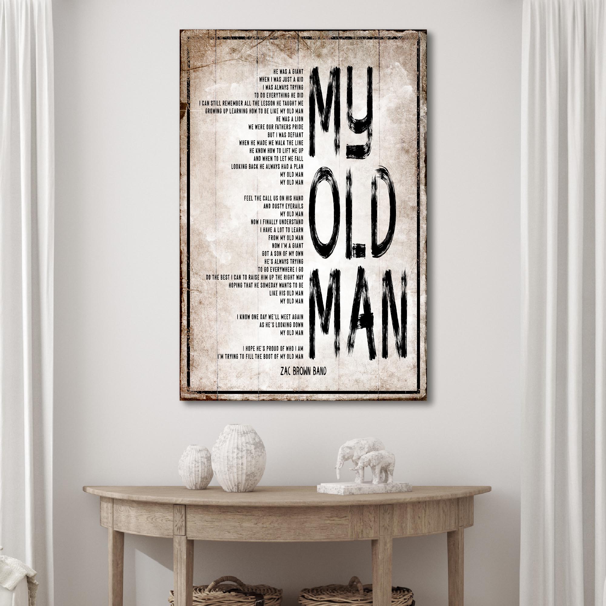 My Old Man, Happy Father's Day Sign on sale at MyriadMart