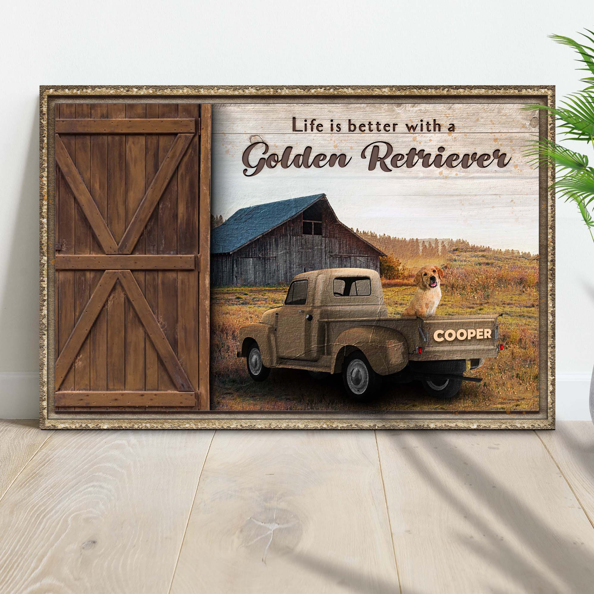 Life Is Better With A Golden Retriever Sign II on sale at MyriadMart