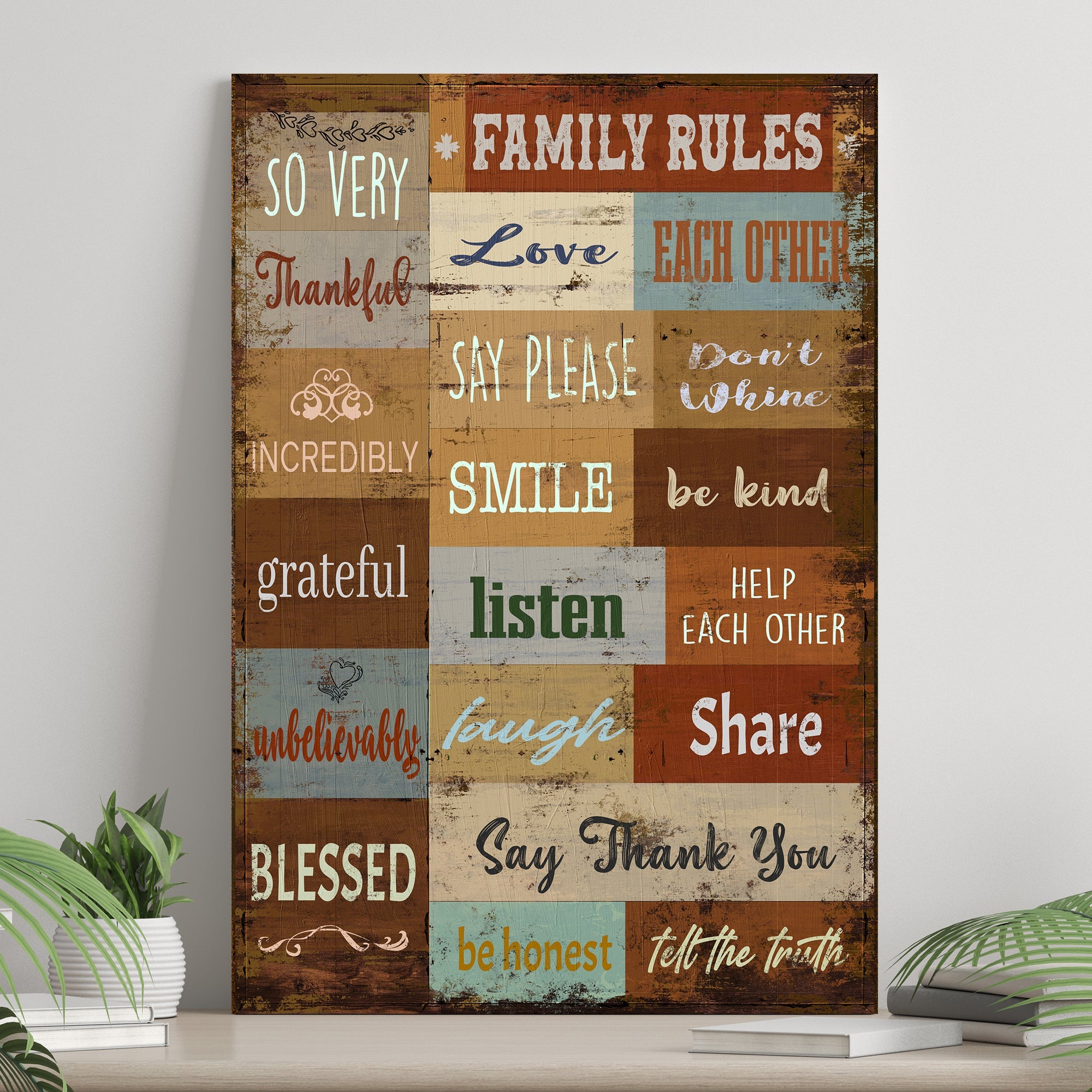 Family Rules Sign on sale at MyriadMart