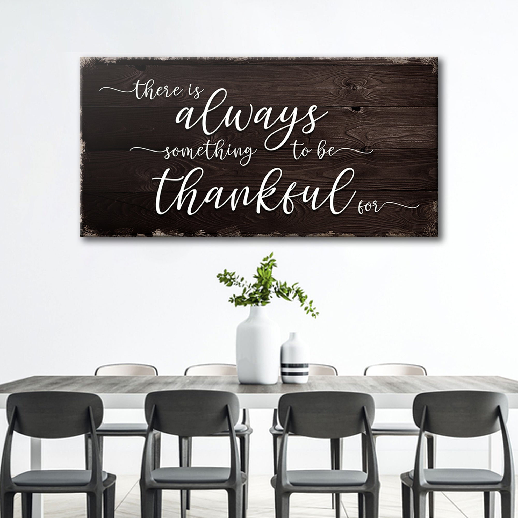 Always Something To Be Thankful Sign, Farmhouse Thanksgiving Wall Décor, Fall Autumn Vintage Wall Art, Living Room Holiday Gift Décor Sign II on sale at MyriadMart