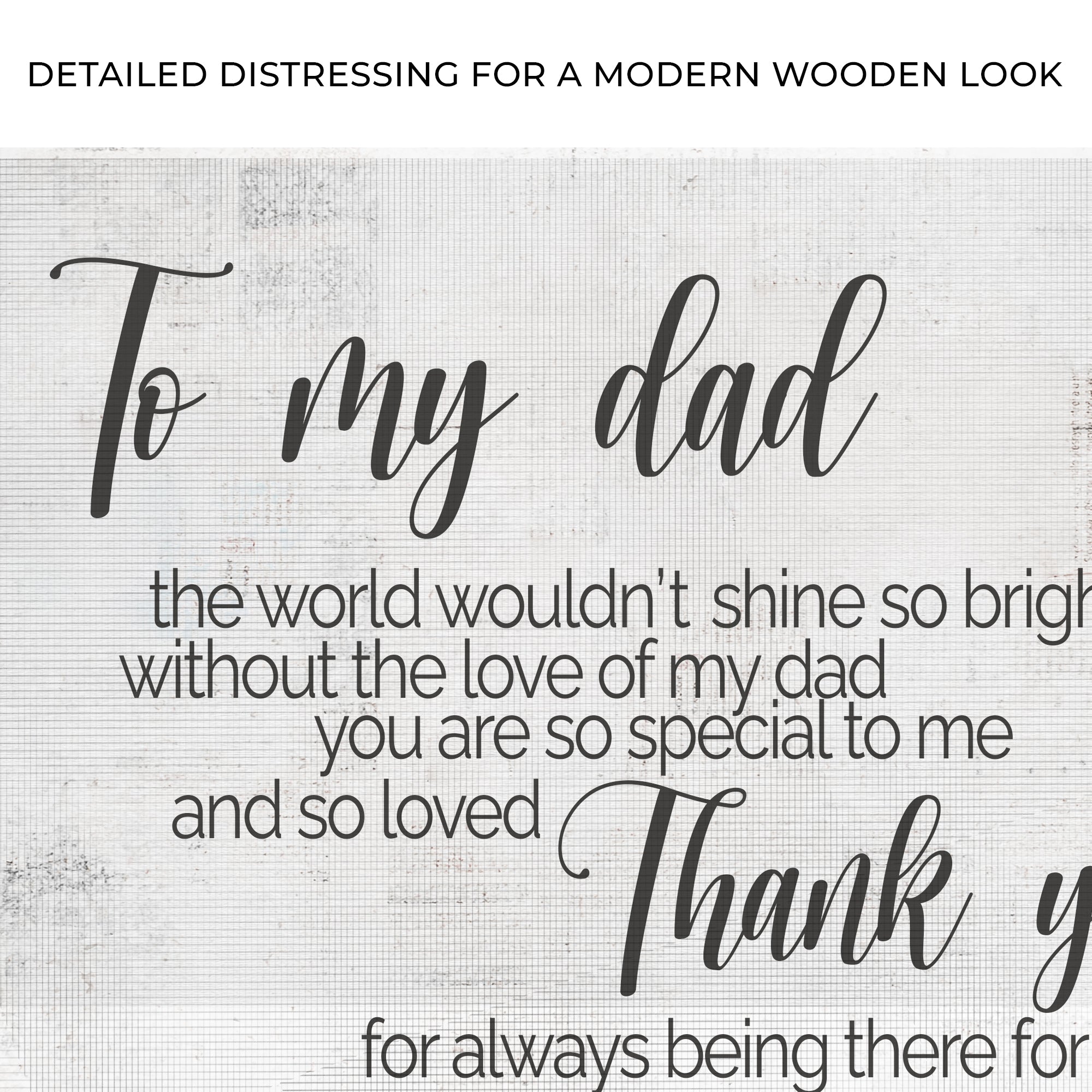 To My Dad Thank You Happy Father's Day Sign on sale at MyriadMart