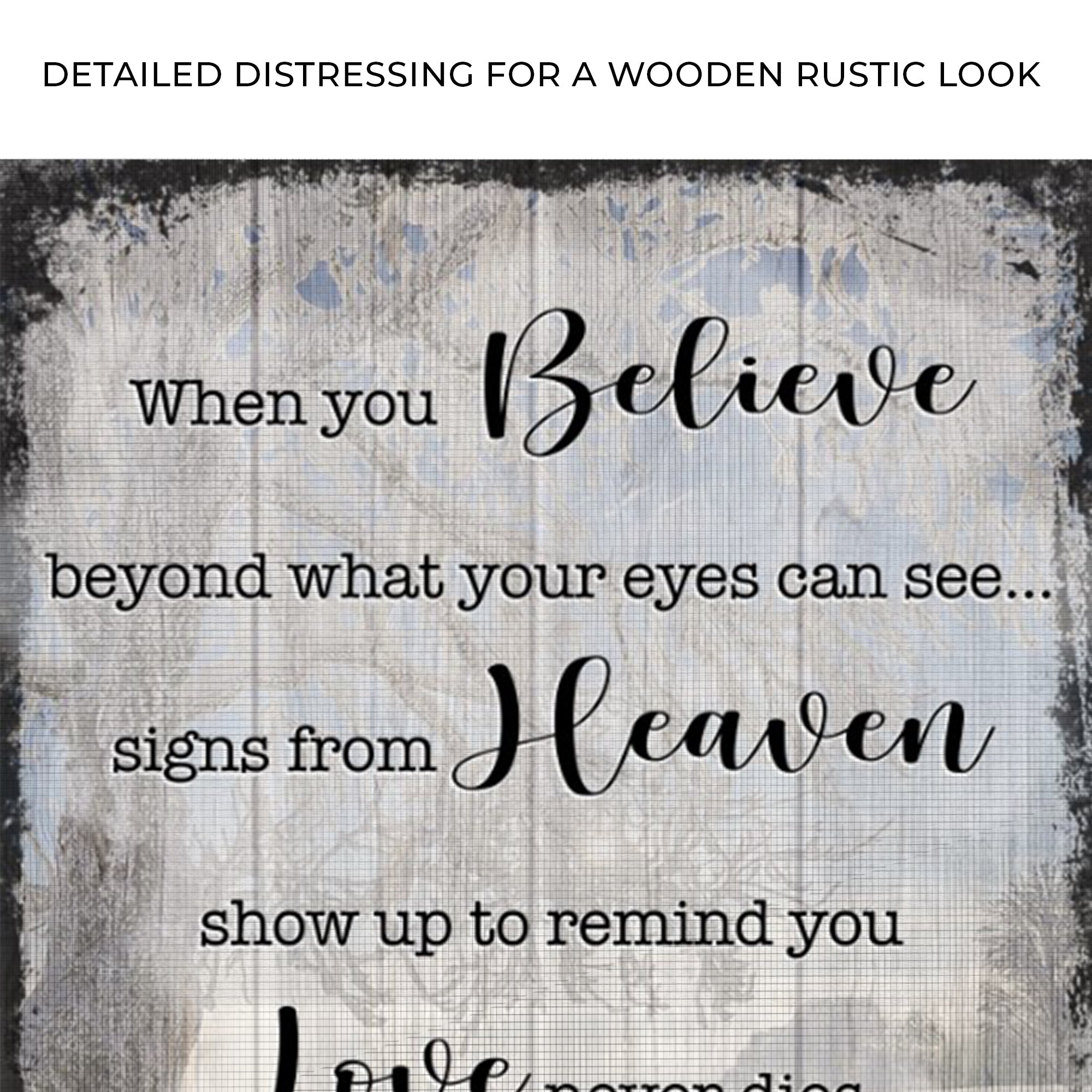 Signs From Heaven That Love Never Dies Sign II on sale at MyriadMart