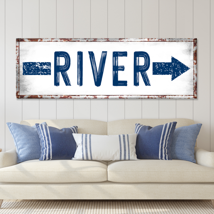 River Arrow Sign on sale at MyriadMart