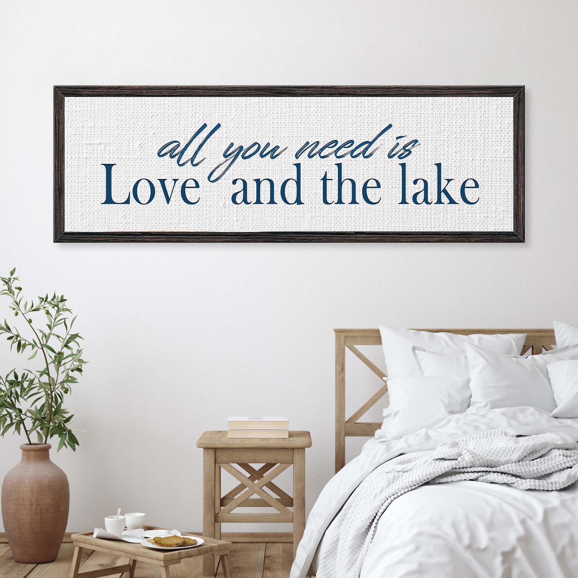 Love And The Lake Sign on sale at MyriadMart