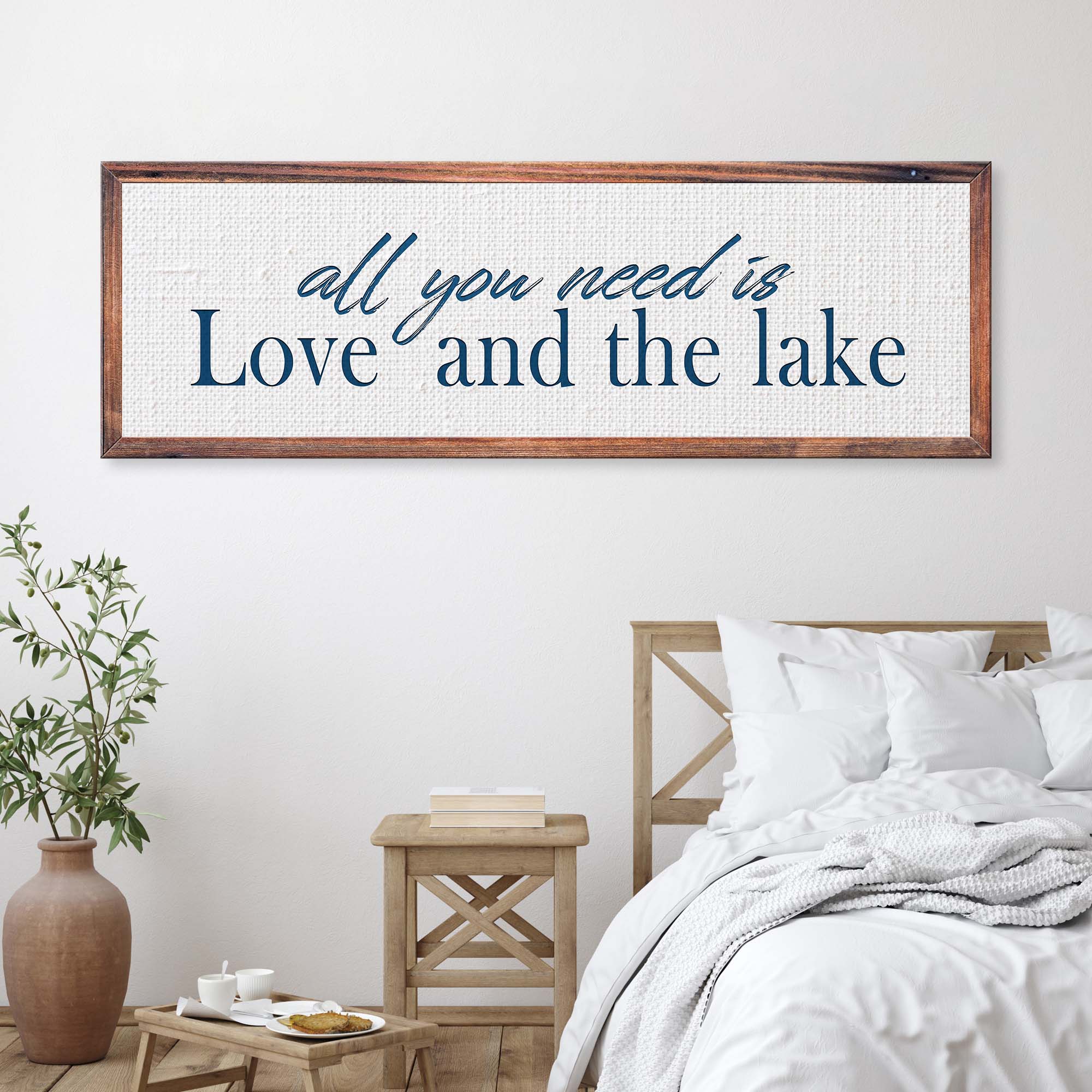 Love And The Lake Sign on sale at MyriadMart