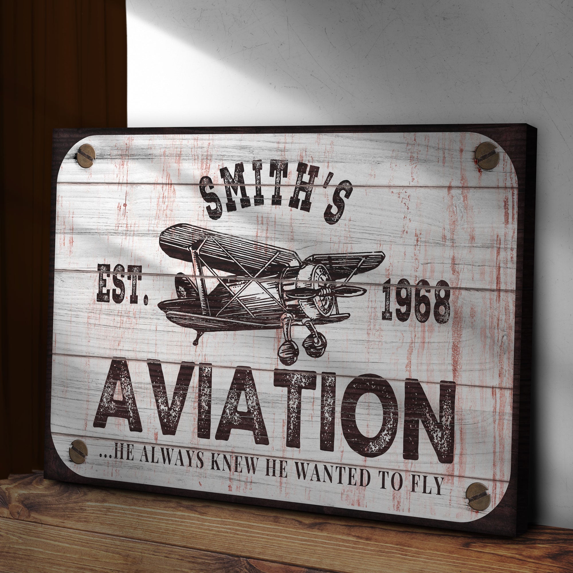 He Always Knew He Wanted To Fly Aviation Sign on sale at MyriadMart