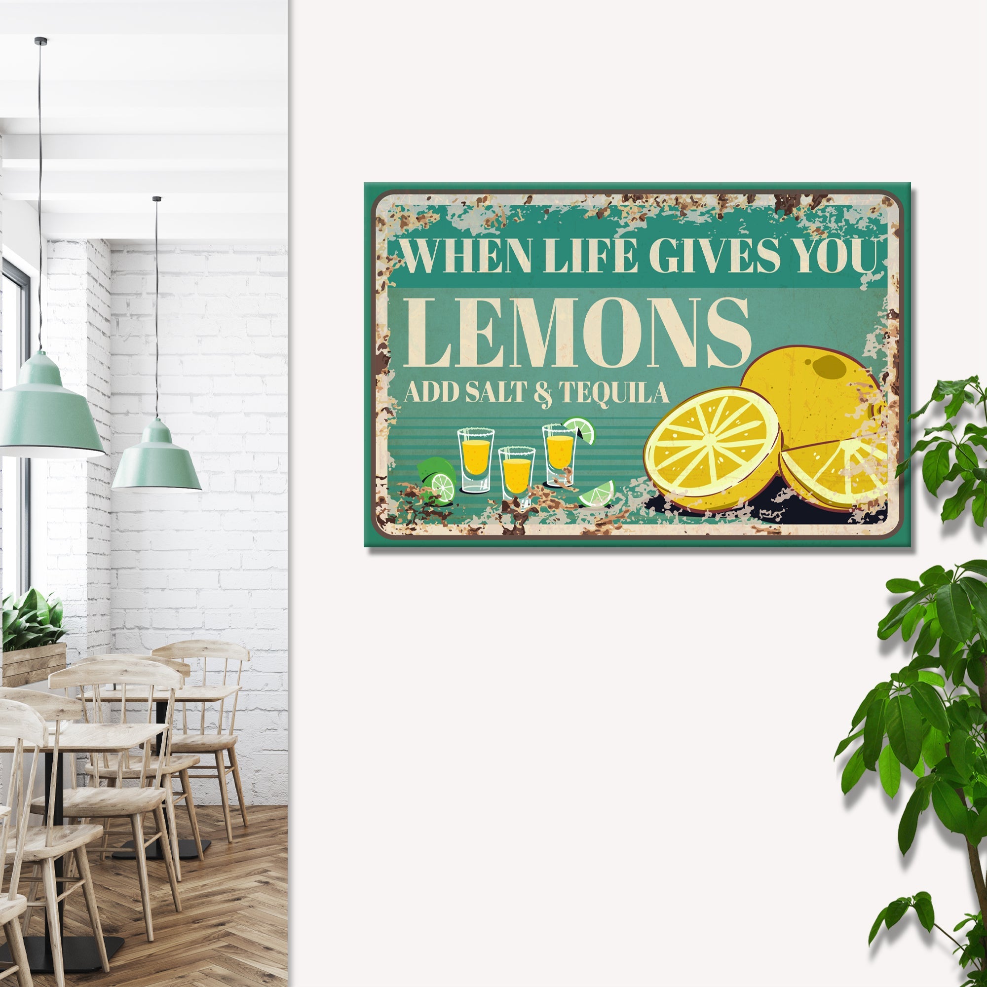 When Life Gives You Lemons Old Rustic Paper Sign on sale at MyriadMart