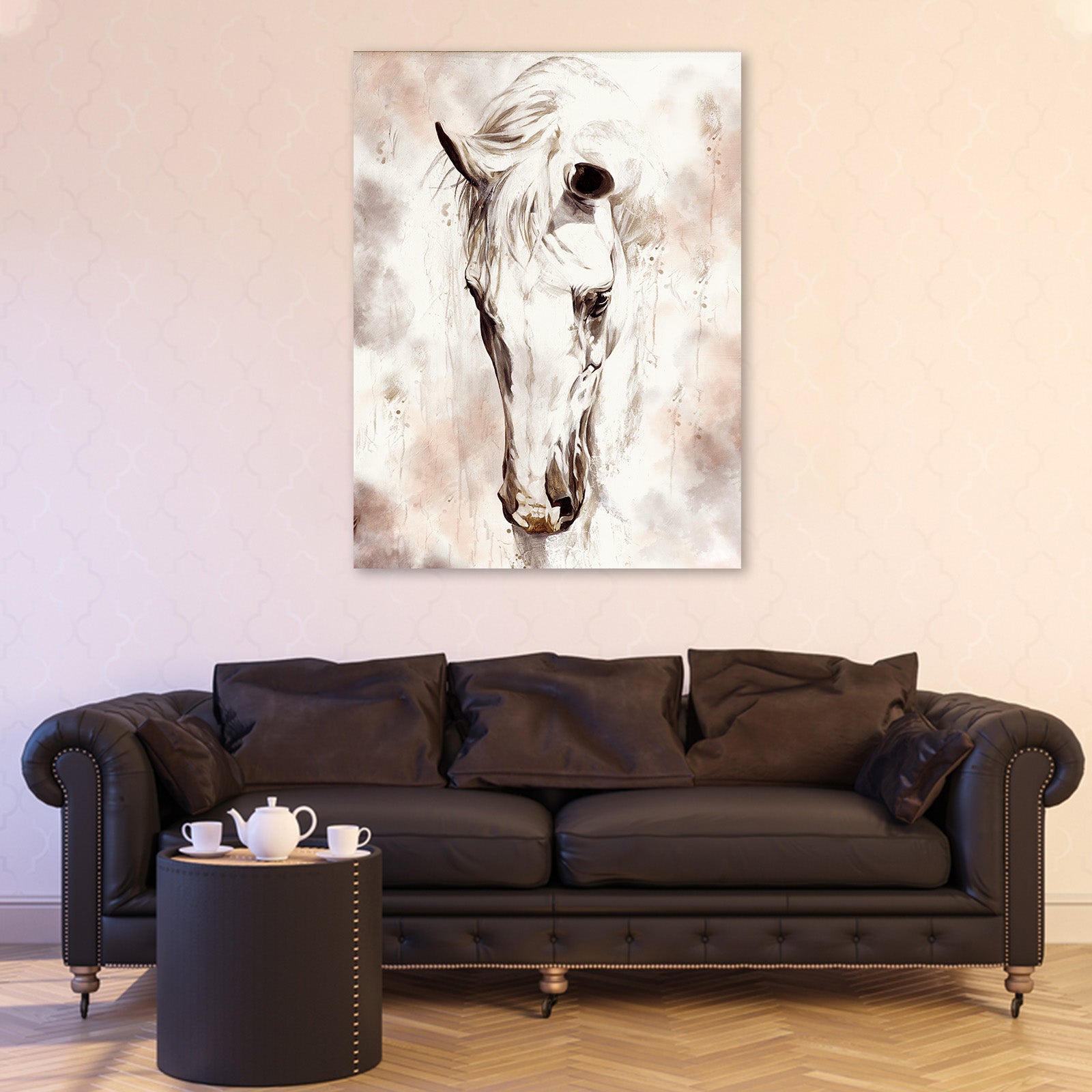 Sorrowful Horse Canvas Wall Art on sale at MyriadMart